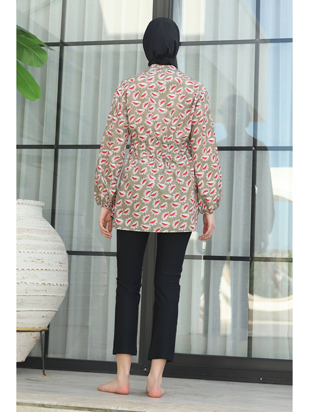 Karışık Desenli Mayo Tunik Melonia Desen-1