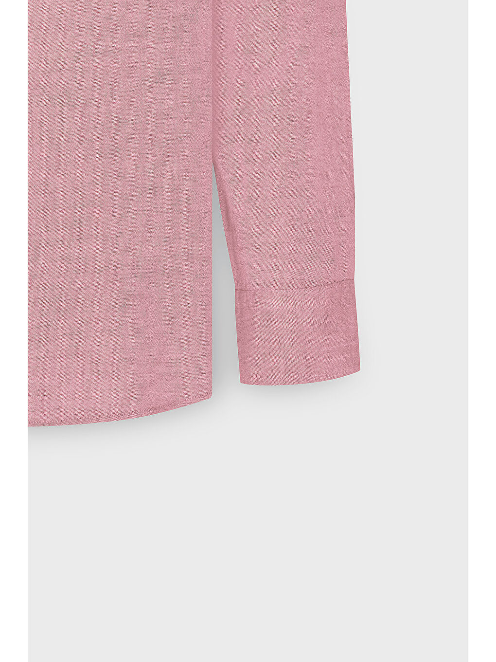 Erkek Fuşya Comfort Fit Rahat Kesim Düğmeli Yaka Casual Keten Gömlek-10