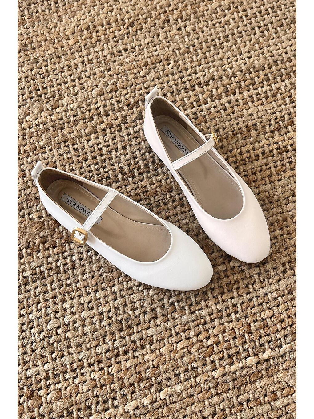 Hollie   Kadın  Kemer  Detay  Deri  Babet Beyaz-1