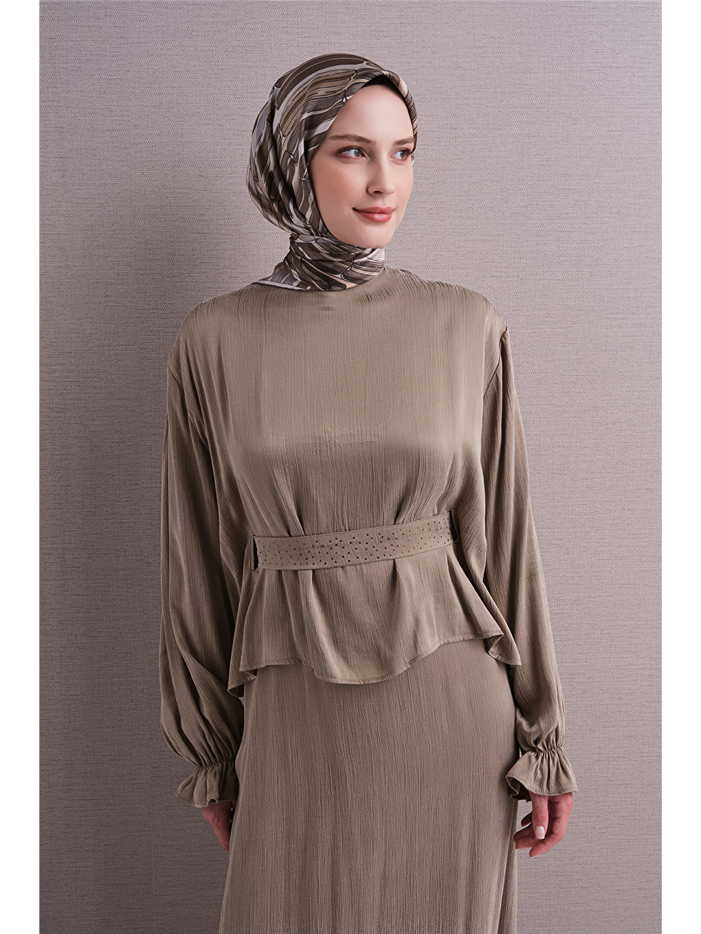 Bej Saf İpek Twill Eşarp 9616d 84