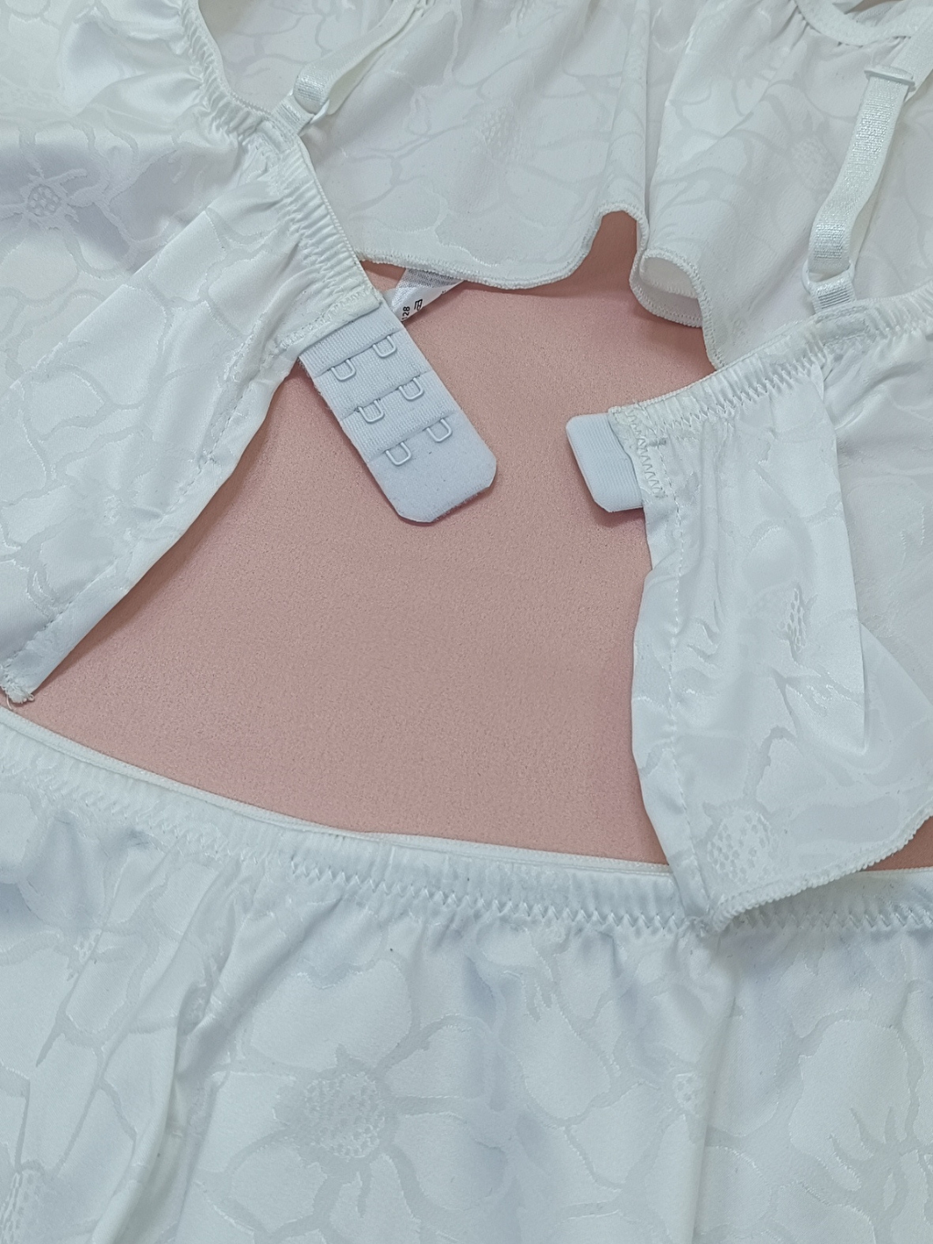 Beyaz Kadın Saten Şortlu 2 Li Set Bb2051-1