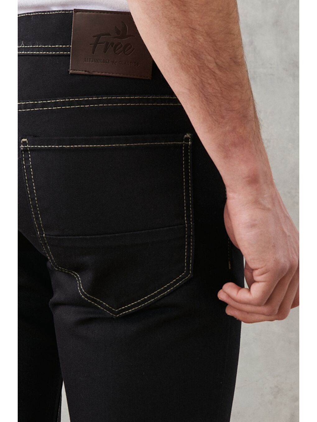 Erkek Siyah Slim Fit Dar Kesim Jean Pantolon-5