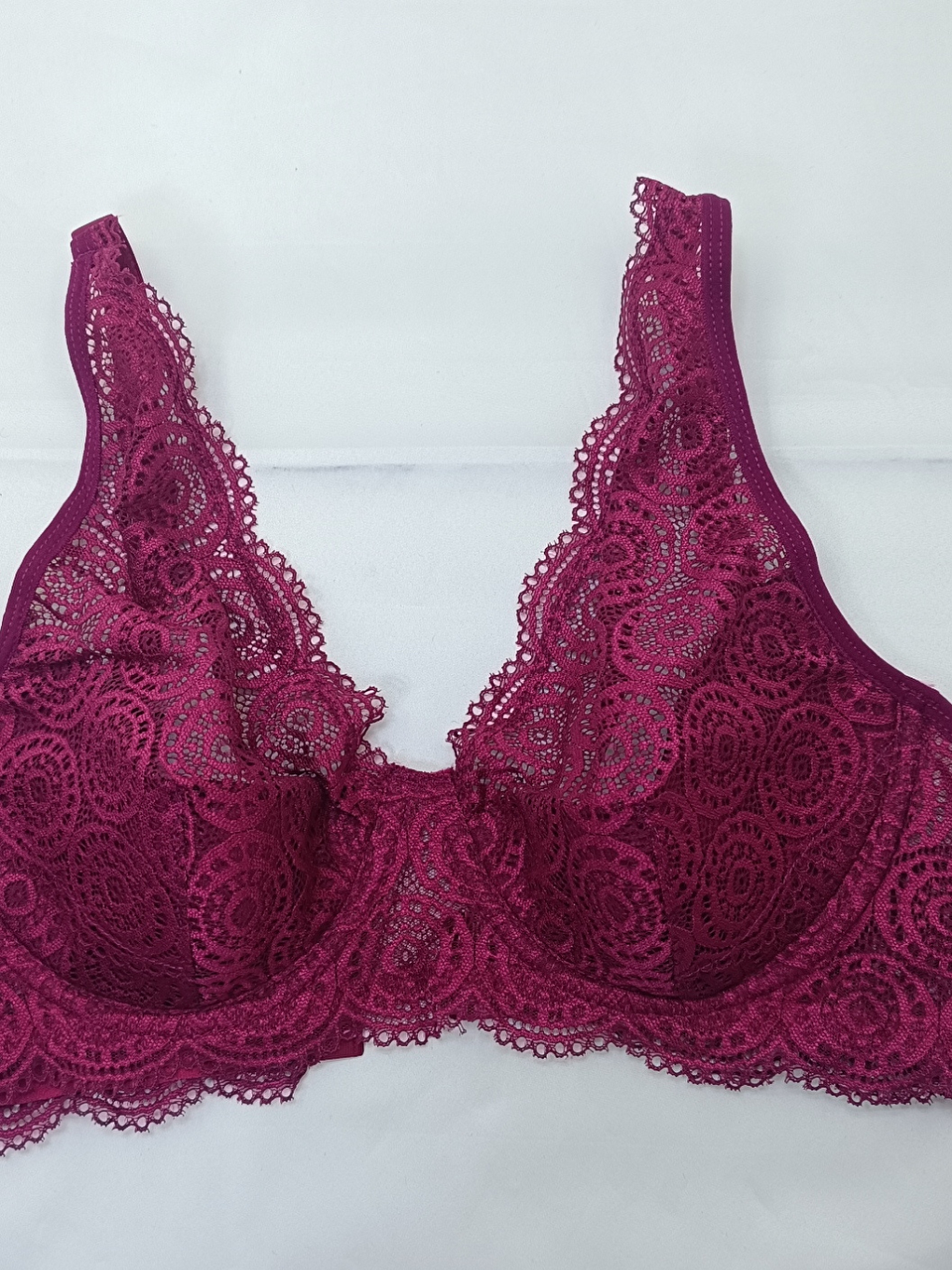 Kadın Dantelli Toparlayacı Bordo Renk Sütyen Bb2026