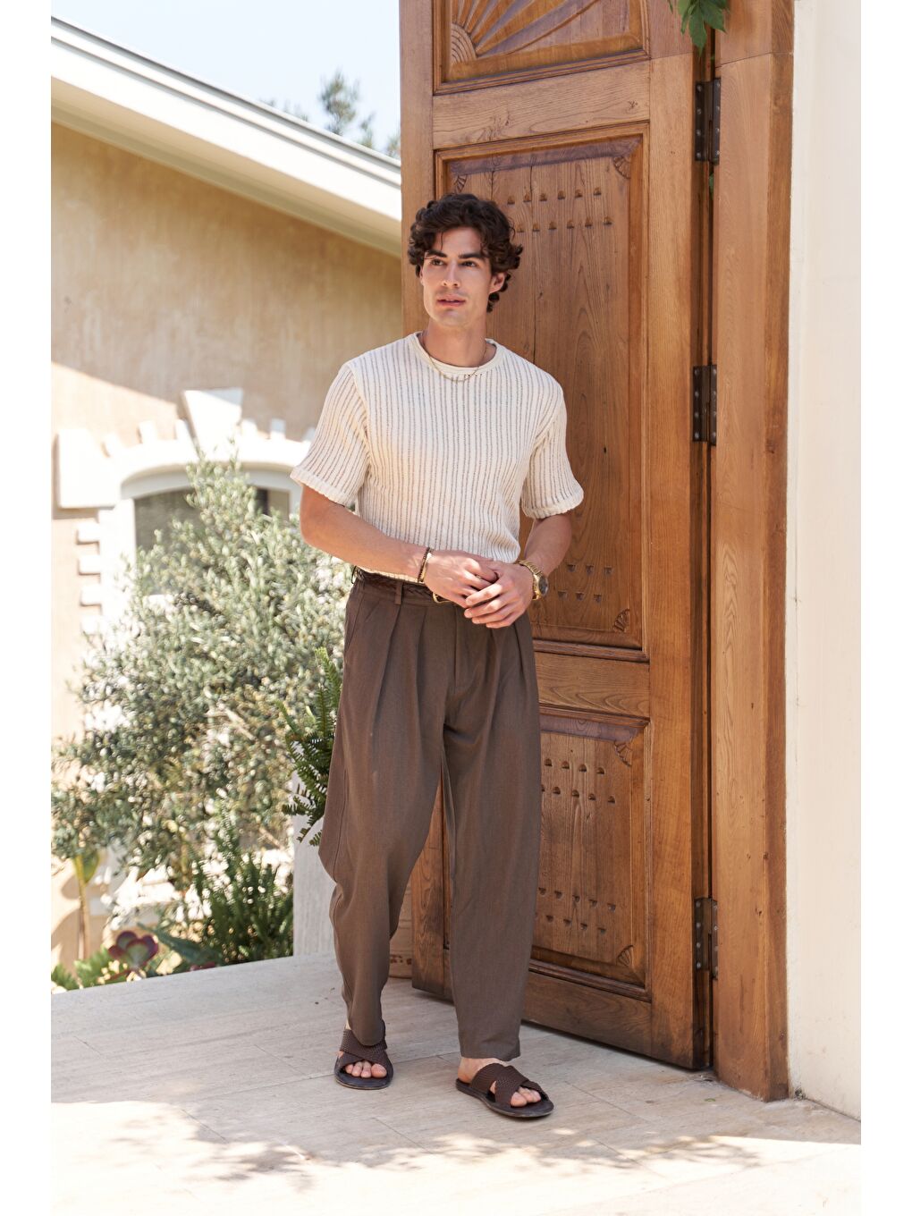 Kahverengi Juro Kahve Erkek Pantolon-2