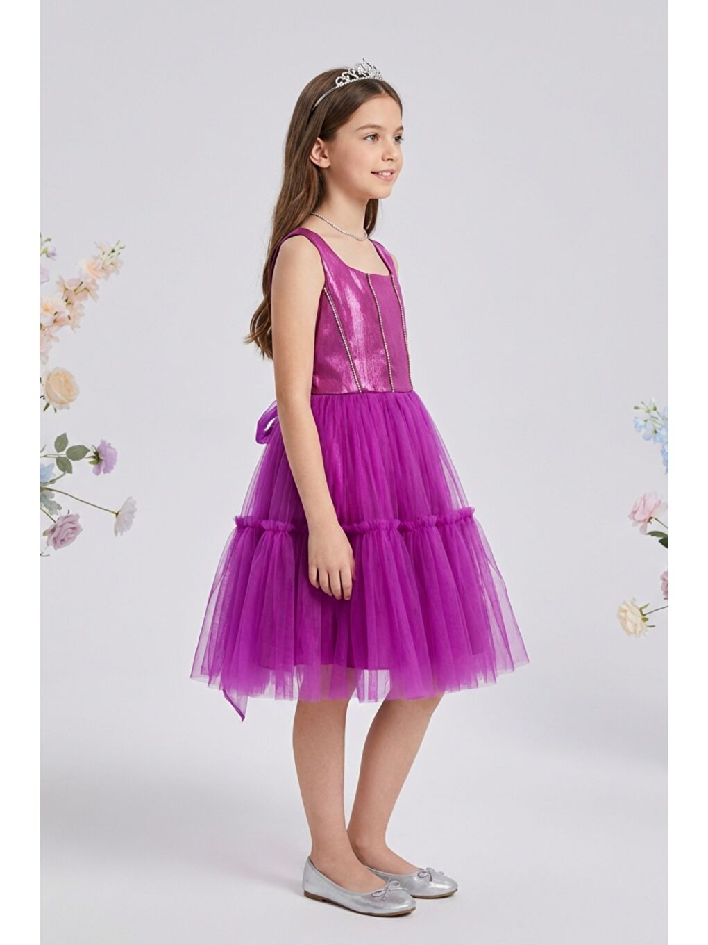 Fuşya Kız Çocuk Abiye-1