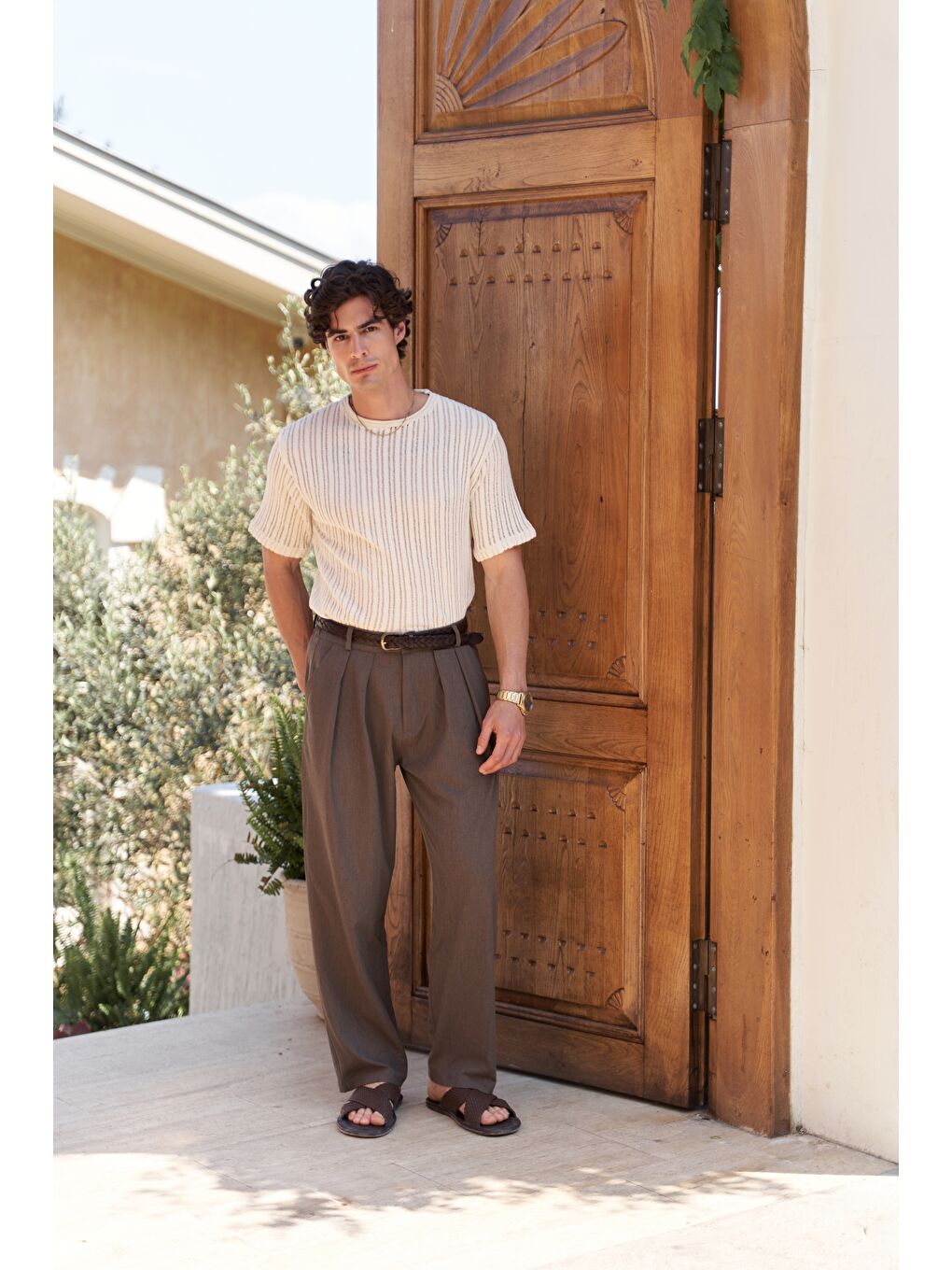 Kahverengi Juro Kahve Erkek Pantolon-3