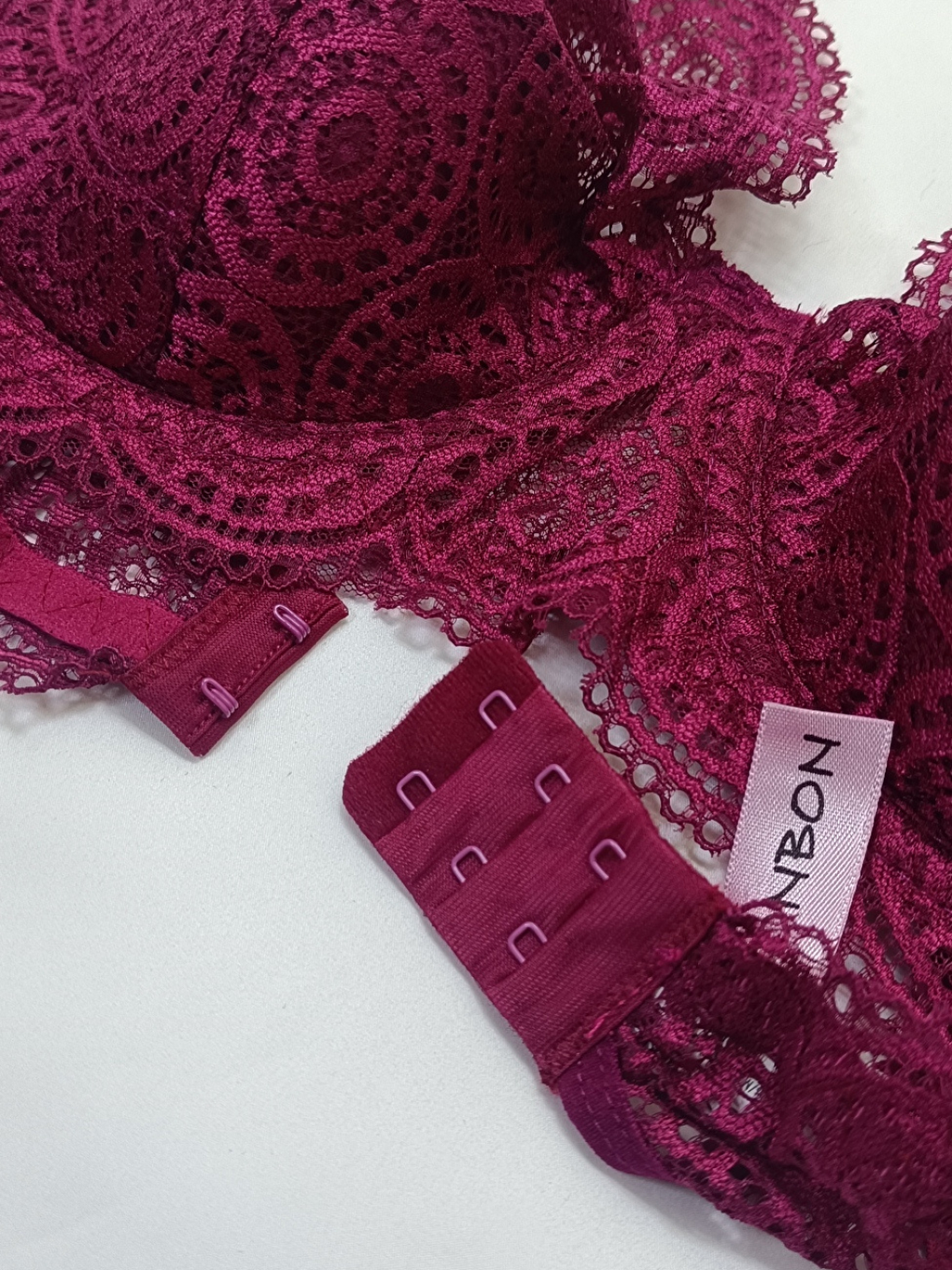 Kadın Dantelli Toparlayacı Bordo Renk Sütyen Bb2026-1