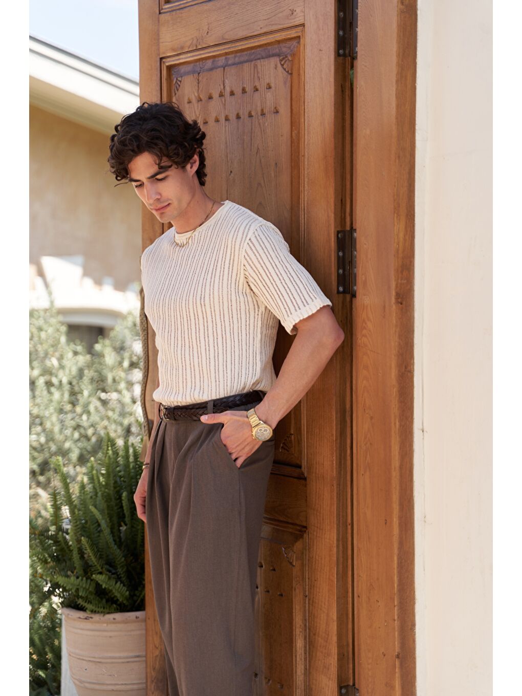 Kahverengi Juro Kahve Erkek Pantolon-5