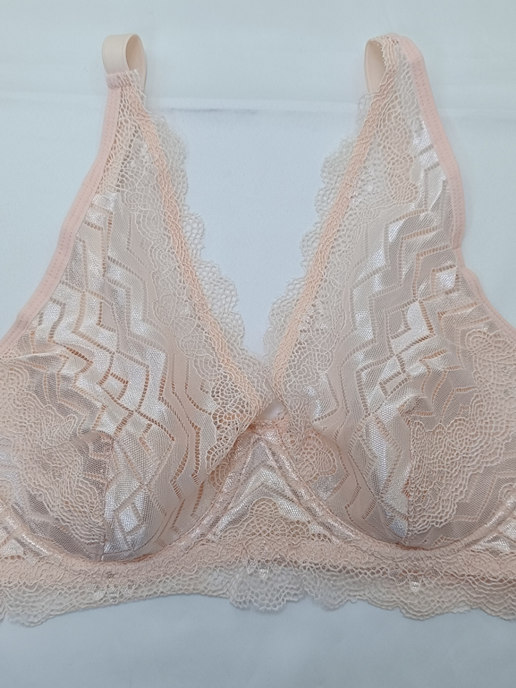 Pembe Kadın Dantelli Toparlayacı Somon Rengi Sütyen Bb2024