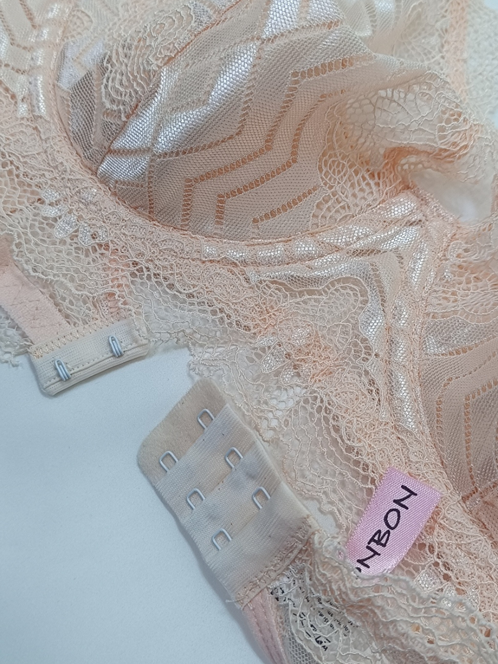 Pembe Kadın Dantelli Toparlayacı Somon Rengi Sütyen Bb2024-1