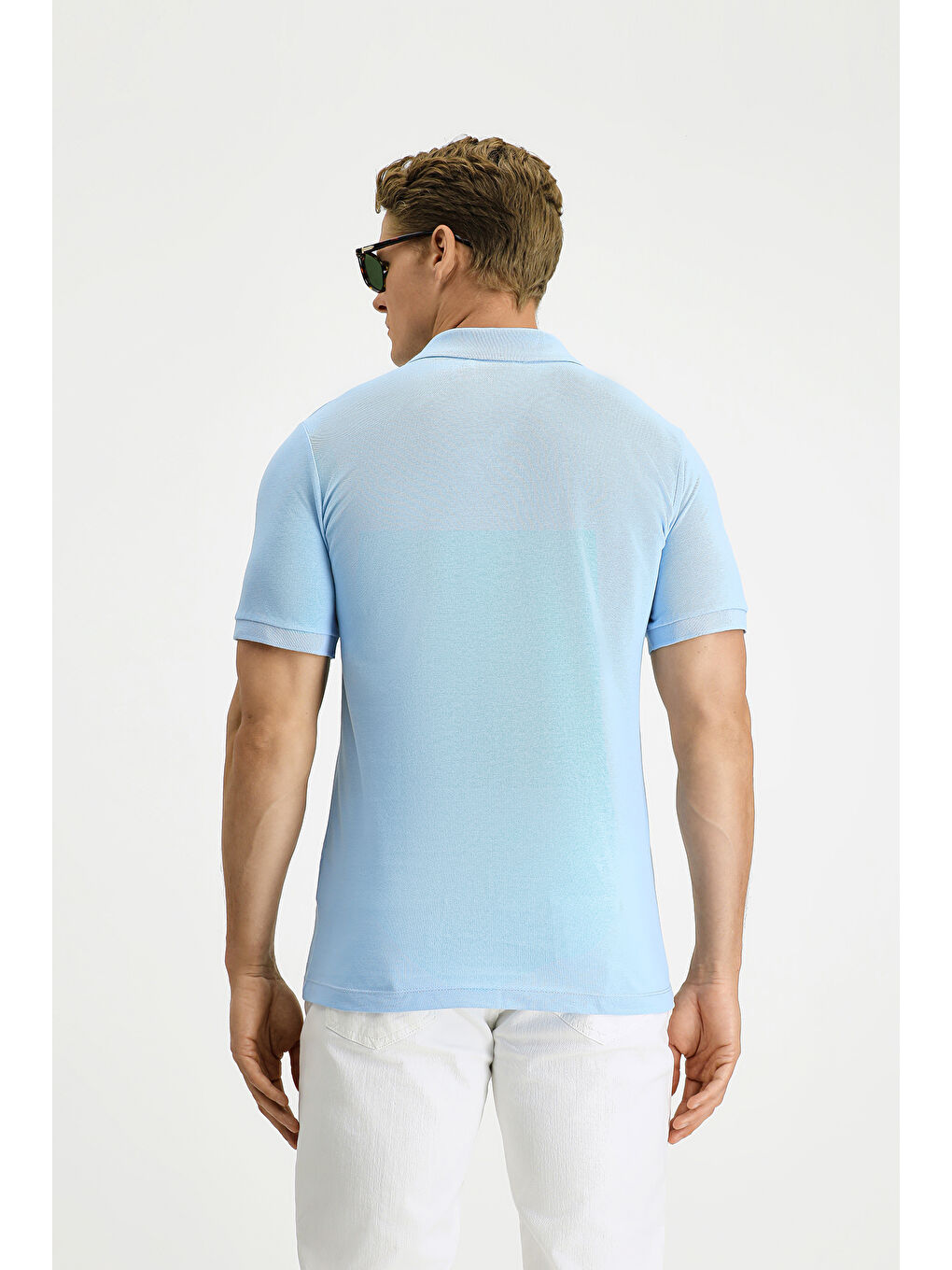 Mavi Slim Fit Dar Kesim Pamuk Kıvrılmaz Polo Yaka Tişört-6