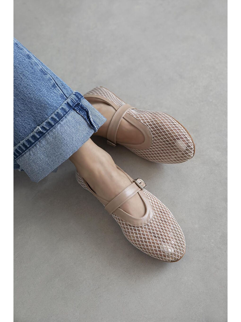 Bej Carol Kadın File Detay Dantel Babet Ten-1