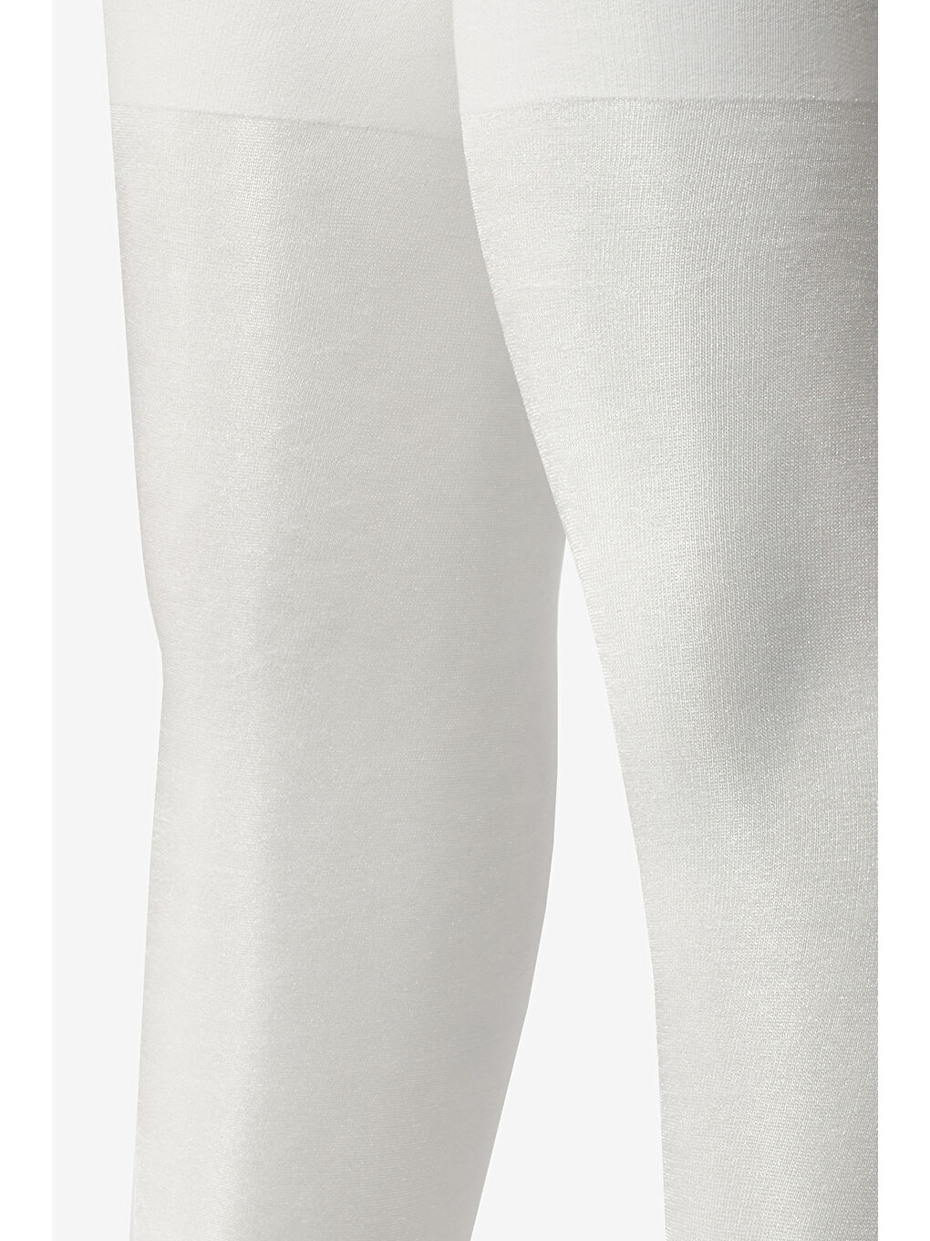 Ekru Parlak Model Kız Çocuk Külotlu Çorap-1