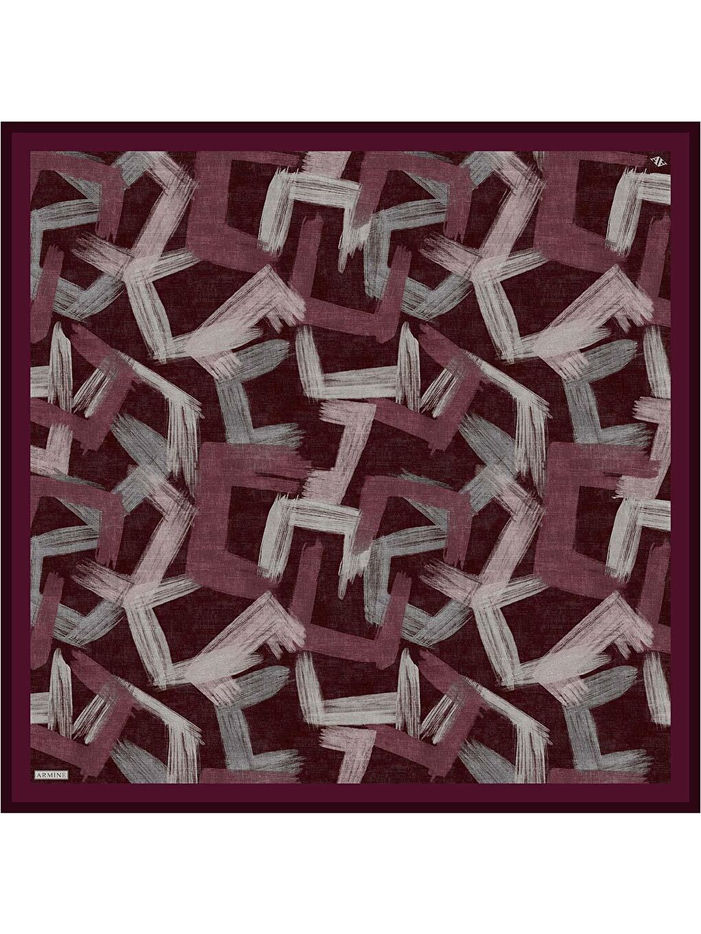 Bordo Saf İpek Sura Eşarp 9413D 81-3