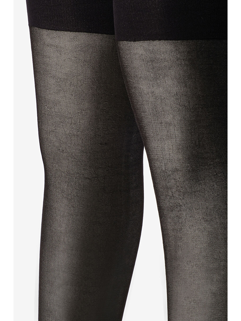 Siyah Parlak Model Kız Çocuk Külotlu Çorap-1