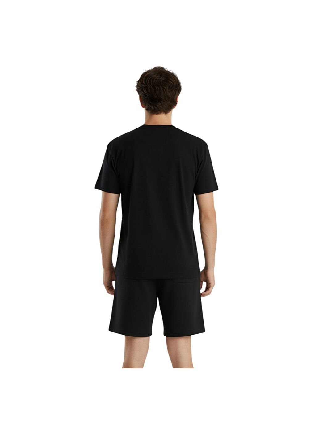 1643 Erkek Siyah Tişört-1