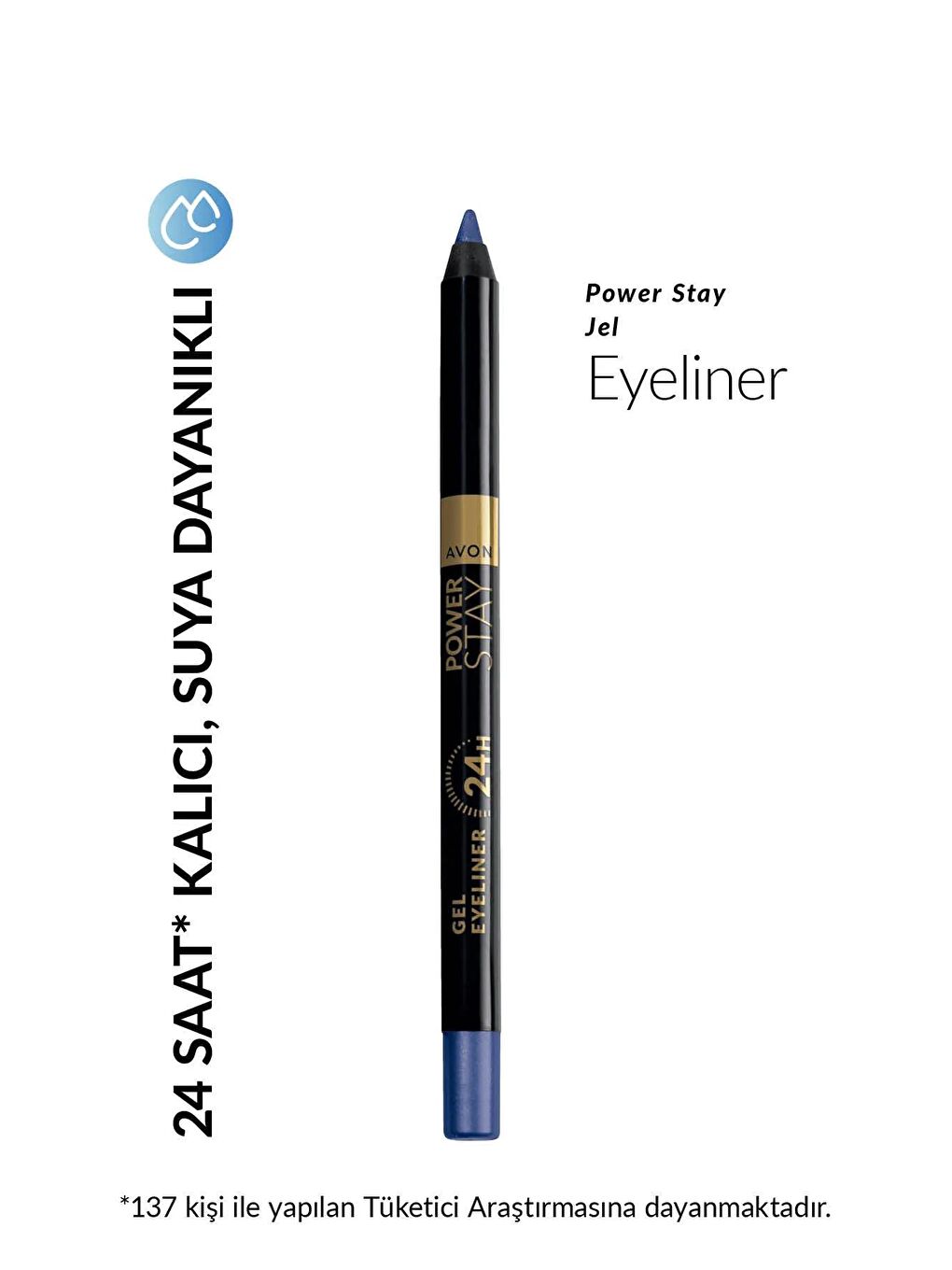 AVON Renksiz Power Stay Jel Eyeliner Cobalt - 1