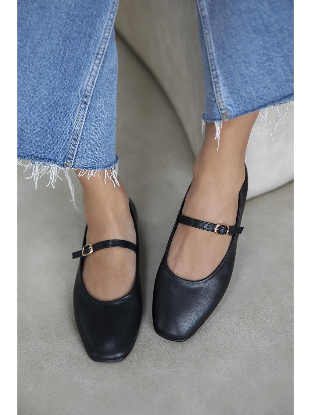 Smolder  Kadın  Kemer  Detay  Deri  Babet Siyah-1