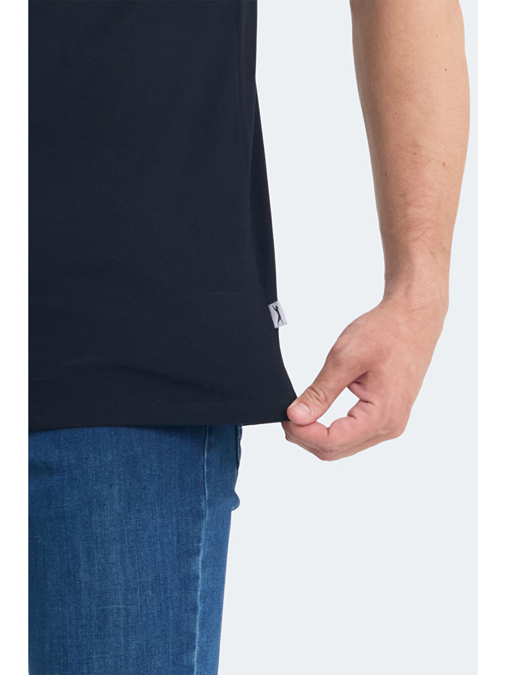 PALLU Erkek %100 Pamuk Tişört Siyah-5