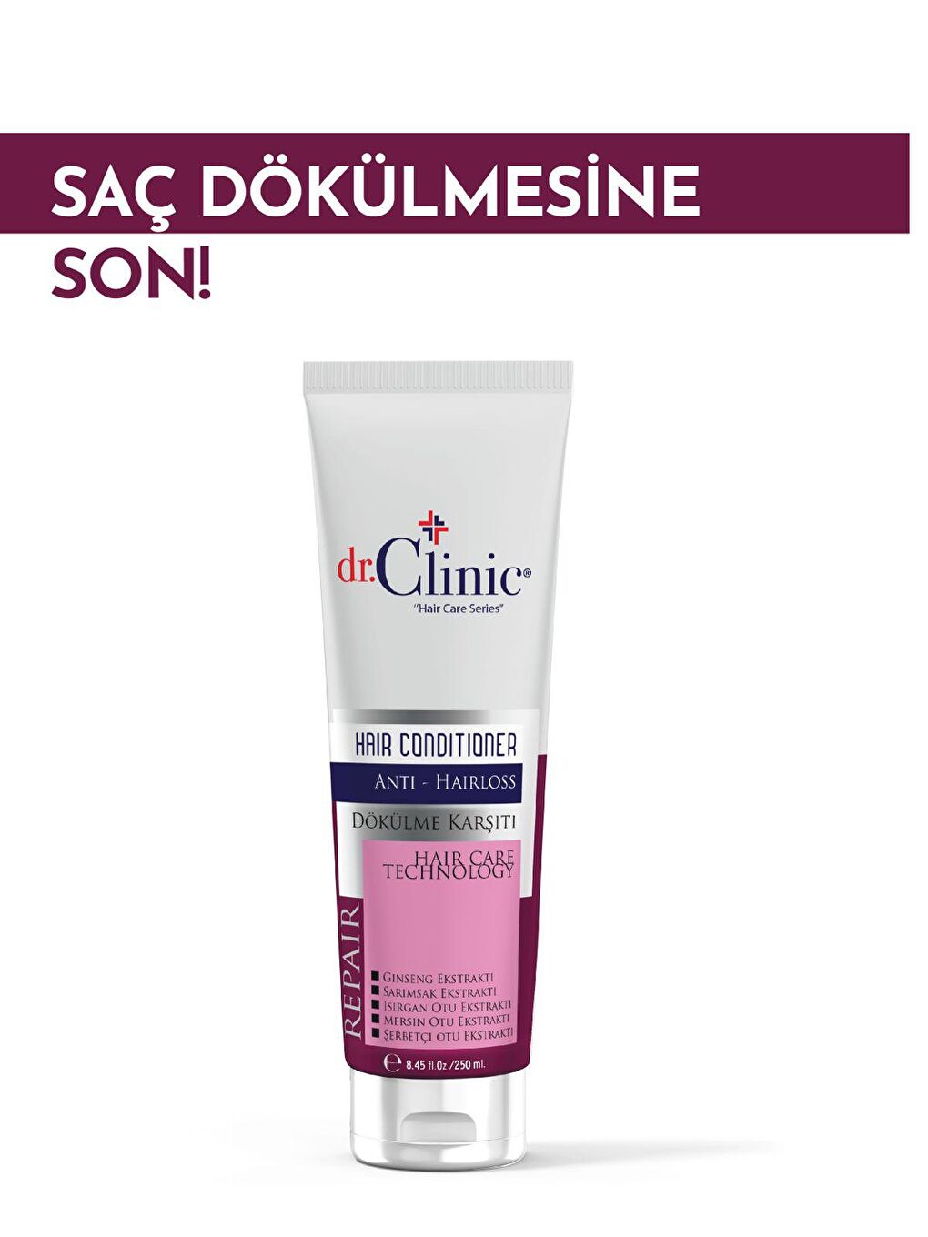 Dr. Clinic Şeffaf Saç Kremi Dökülme Karşıtı 250 ml