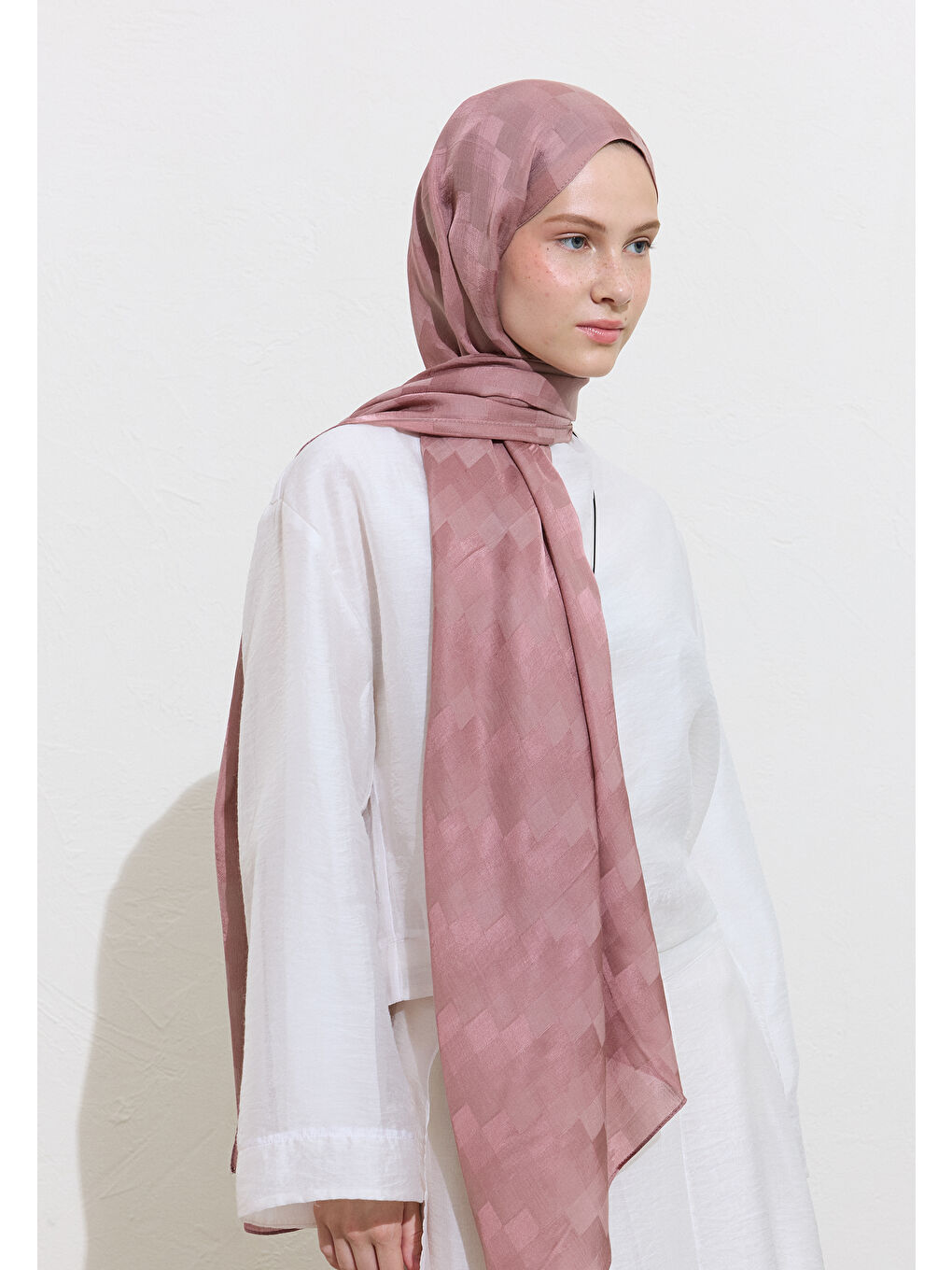 Lila Nori İpek Jakar Şal Leylak-2