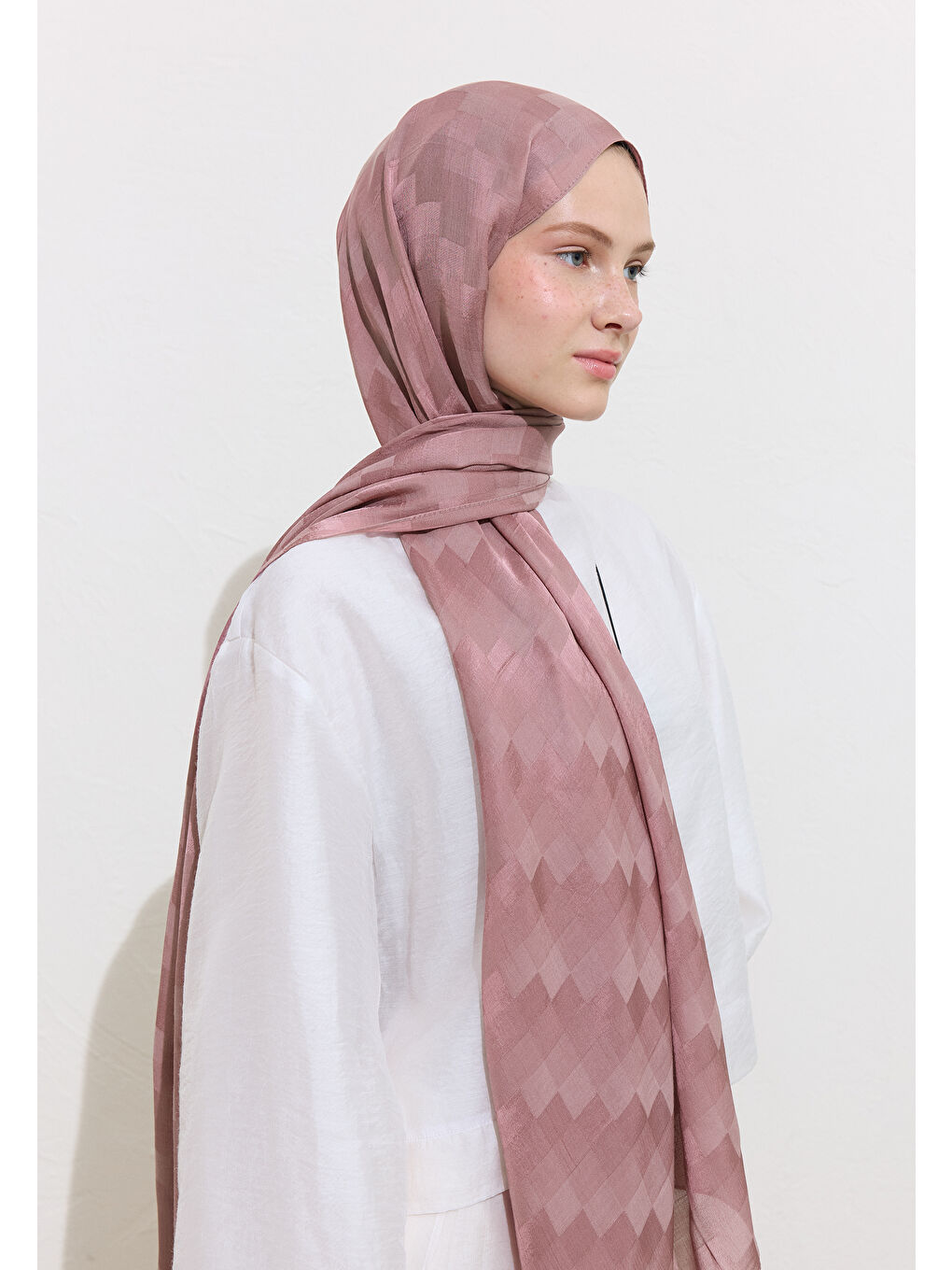 Lila Nori İpek Jakar Şal Leylak-3