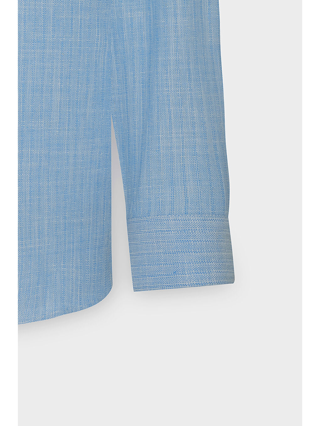 Erkek Yeşil Slim Fit Dar Kesim Gizli Düğmeli Yaka Keten Görünümlü %100 Pamuk Flamlı Gömlek-8