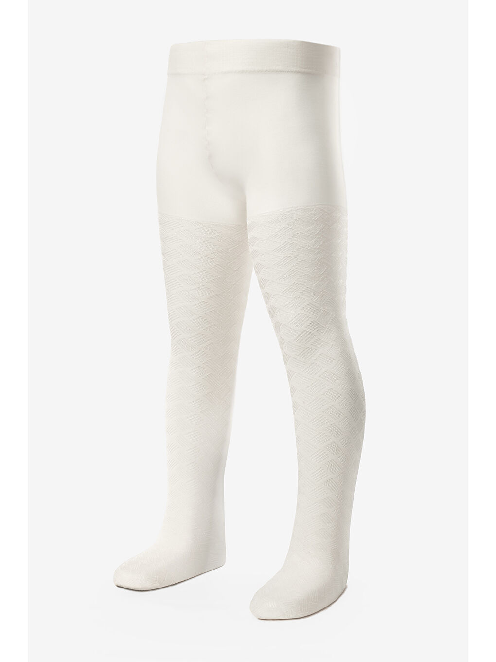 Ekru Zincir Desen Kız Çocuk Külotlu Çorap