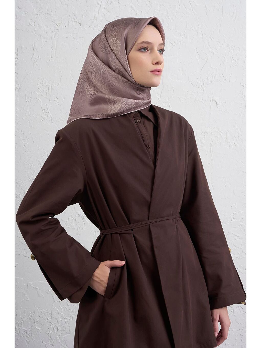 Bej Saf İpek Sura Eşarp 9428D 37