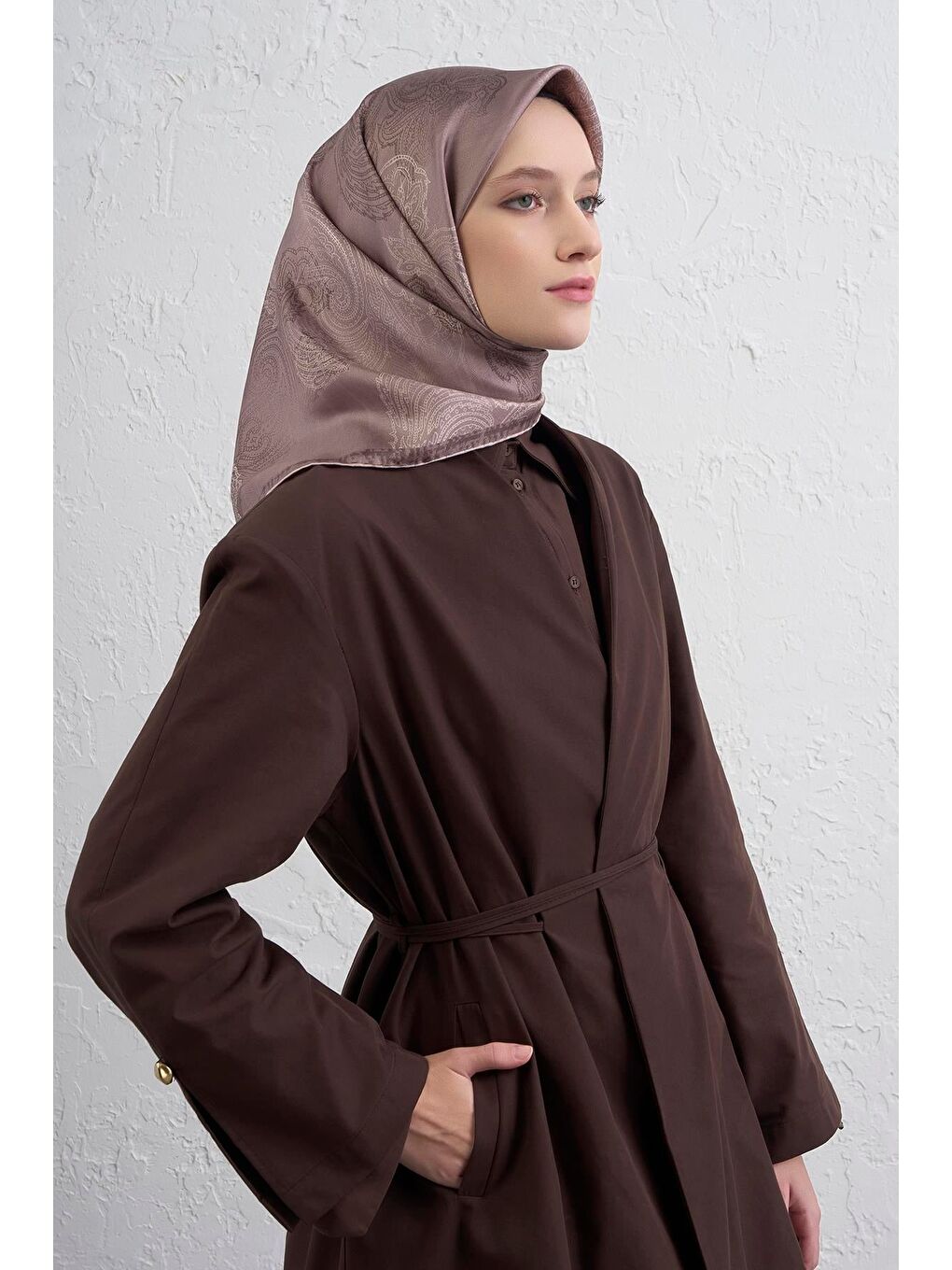 Bej Saf İpek Sura Eşarp 9428D 37-1