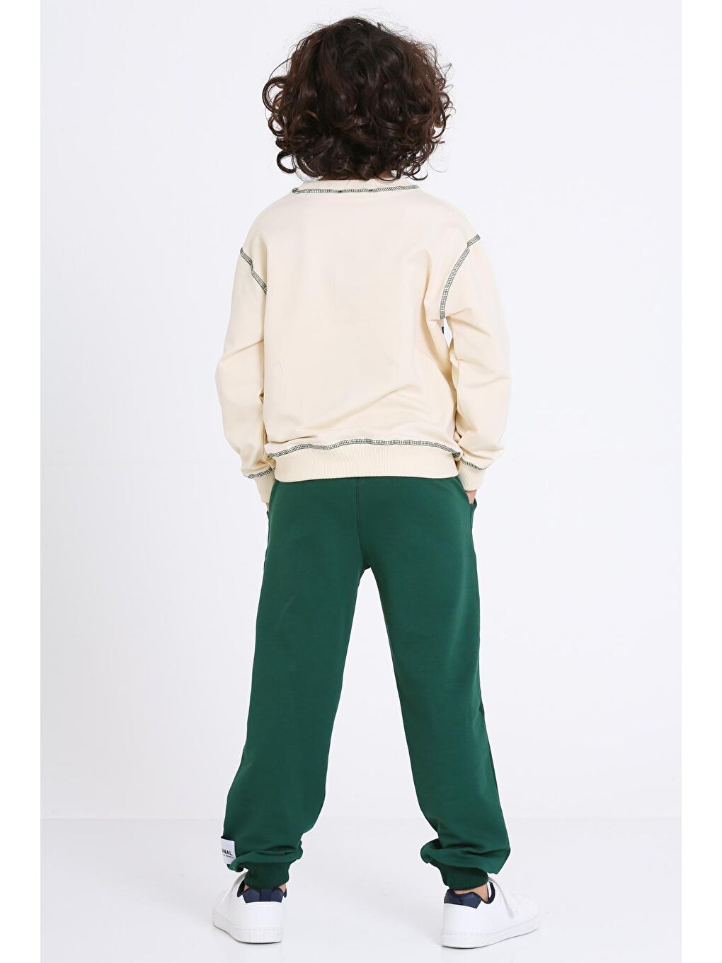 Erkek Çocuk Yeşil Let's Go Out Together Baskı 5-9 Yaş Takım - 23307-2-4