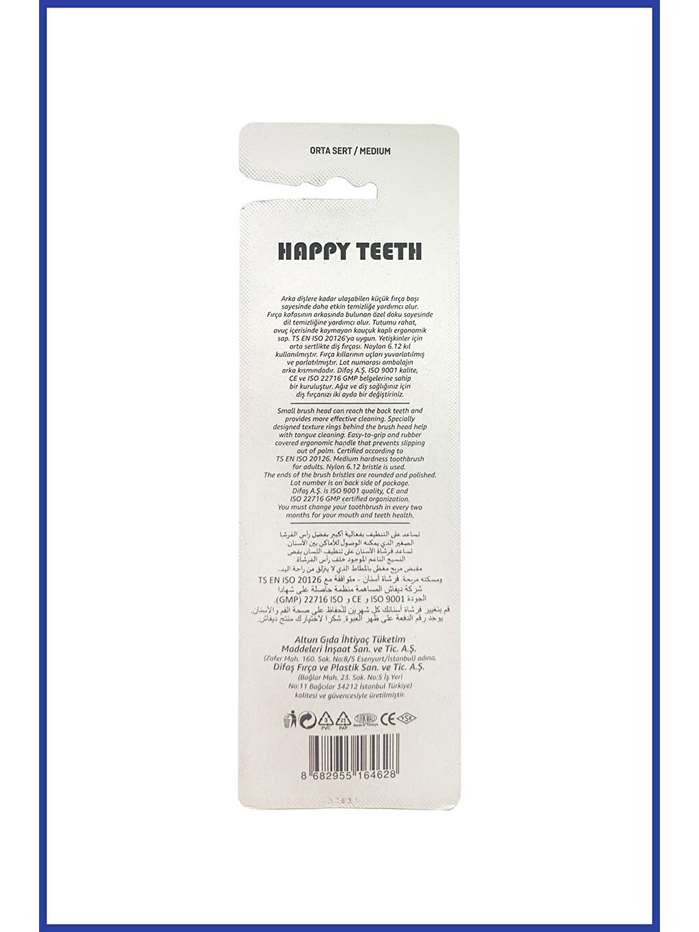 Happy Teeth 3 lü Diş Fırçası - Orta Sert - 1