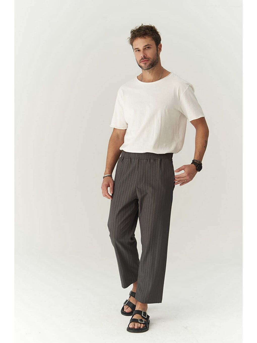 Robin Rachel Erkek Örme Kumaş Antrasit Pantolon