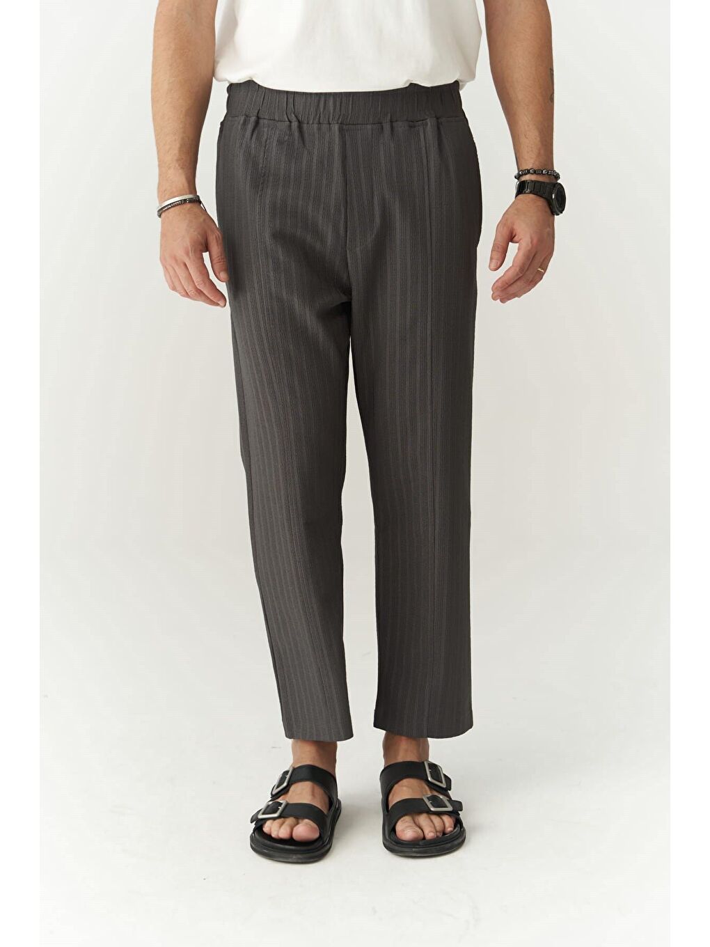 Robin Rachel Erkek Örme Kumaş Antrasit Pantolon-1