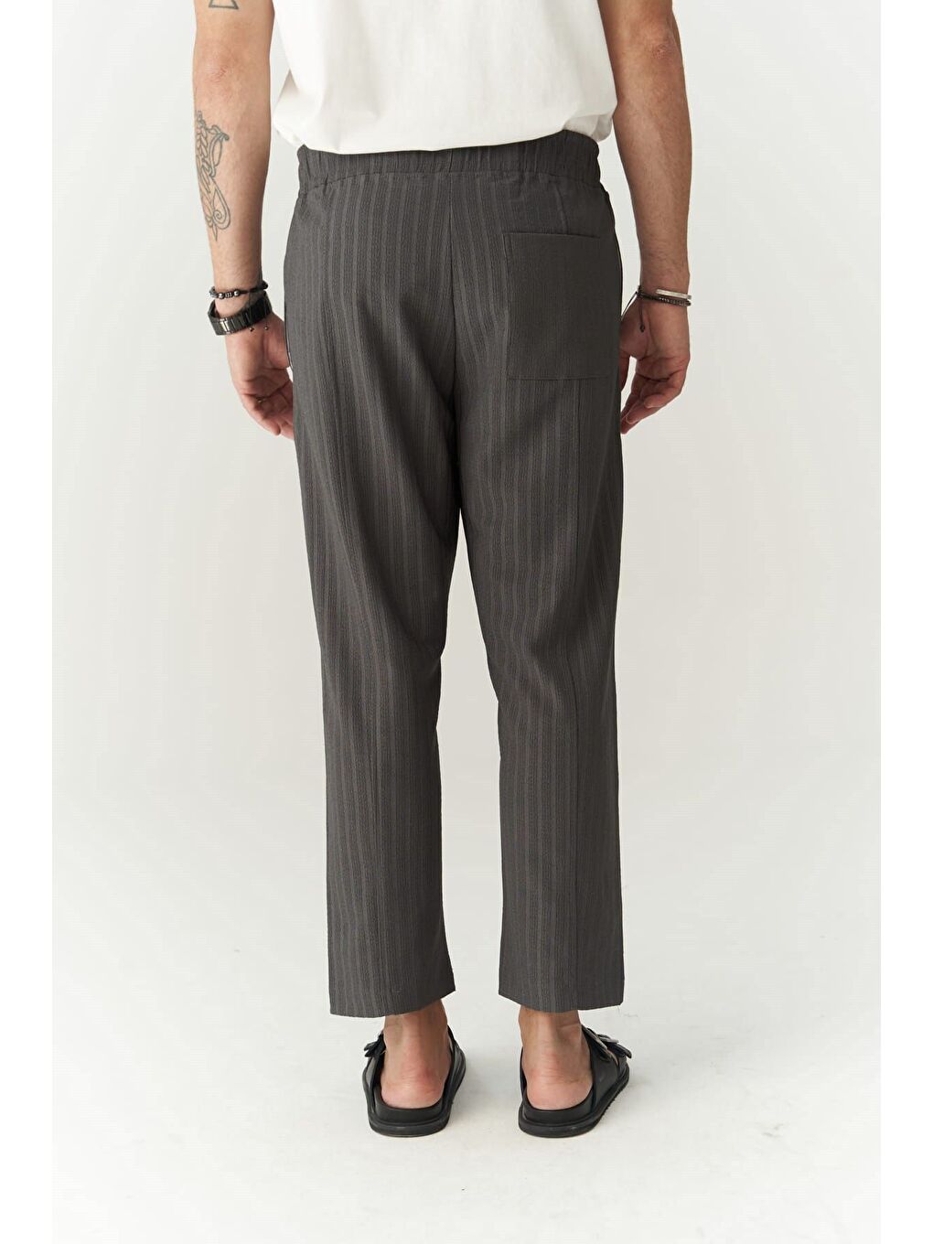 Robin Rachel Erkek Örme Kumaş Antrasit Pantolon-3