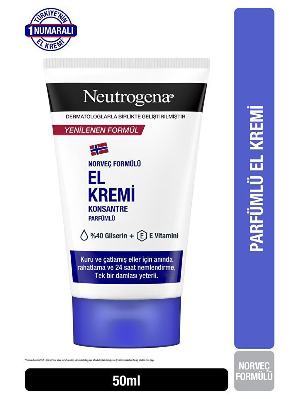 Neutrogena Renksiz Norveç Formülü El Kremi Parfümlü 50 Ml