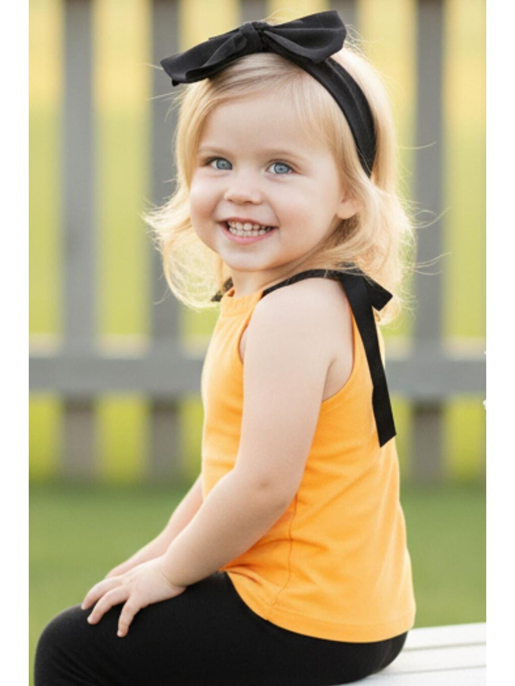 Sarı Kız Bebek Violet Halter Body Bandana Takım