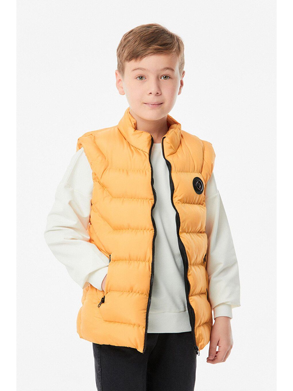 Sarı Armalı Unisex Çocuk Yelek