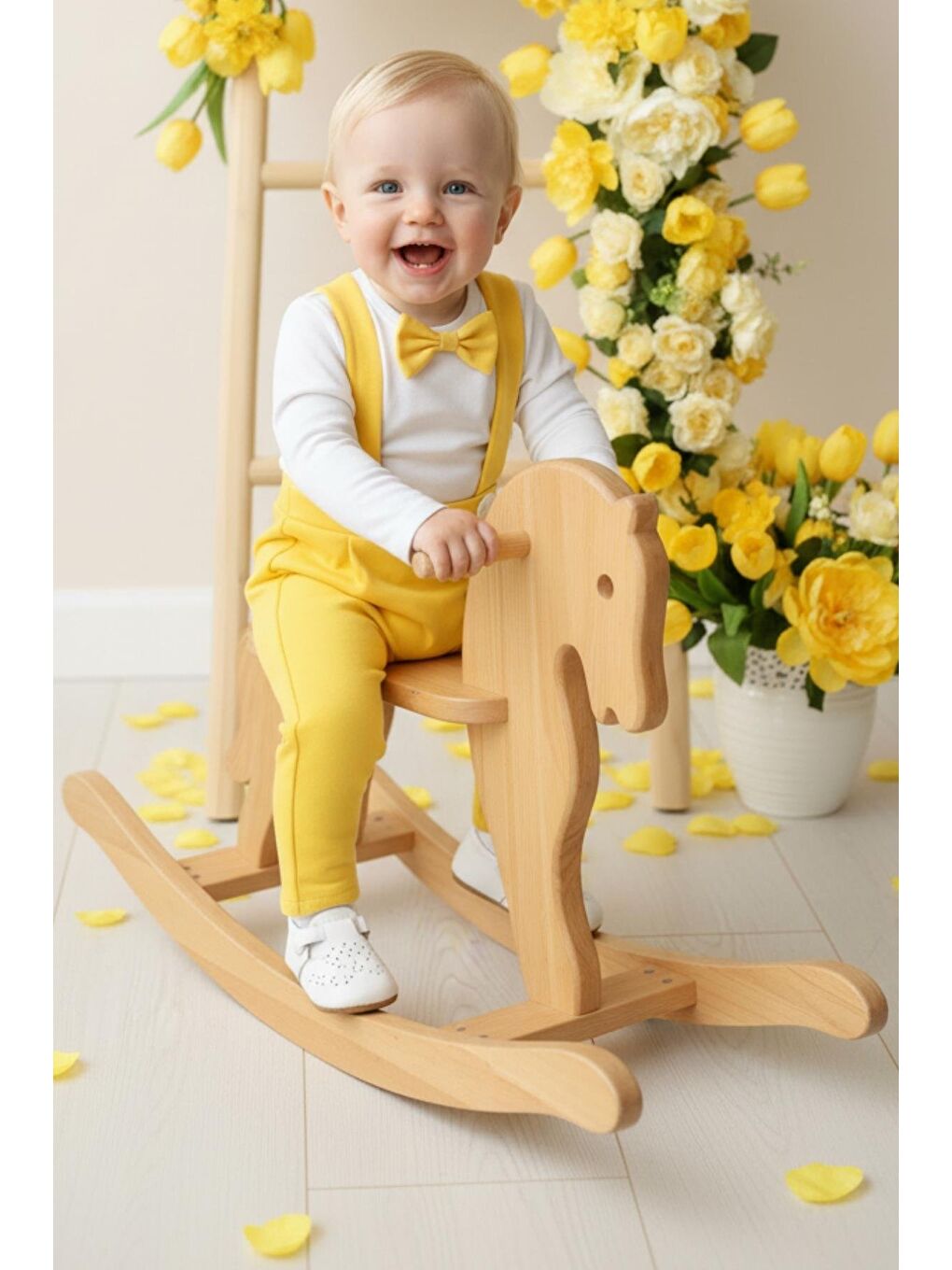 Erkek Çocuk / Bebek Uzun Kol Sarı Papyon Takım-2