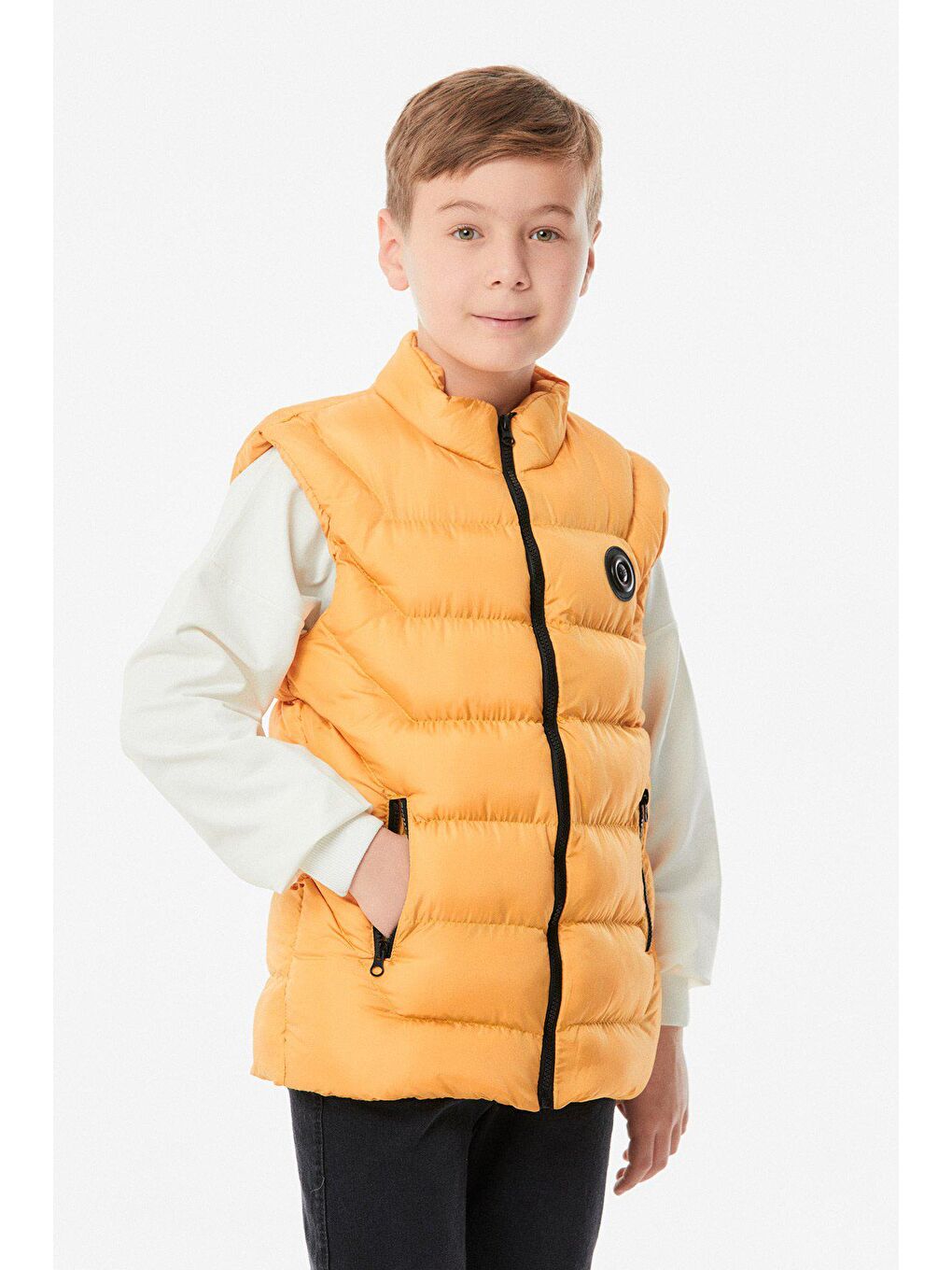 Sarı Armalı Unisex Çocuk Yelek-3