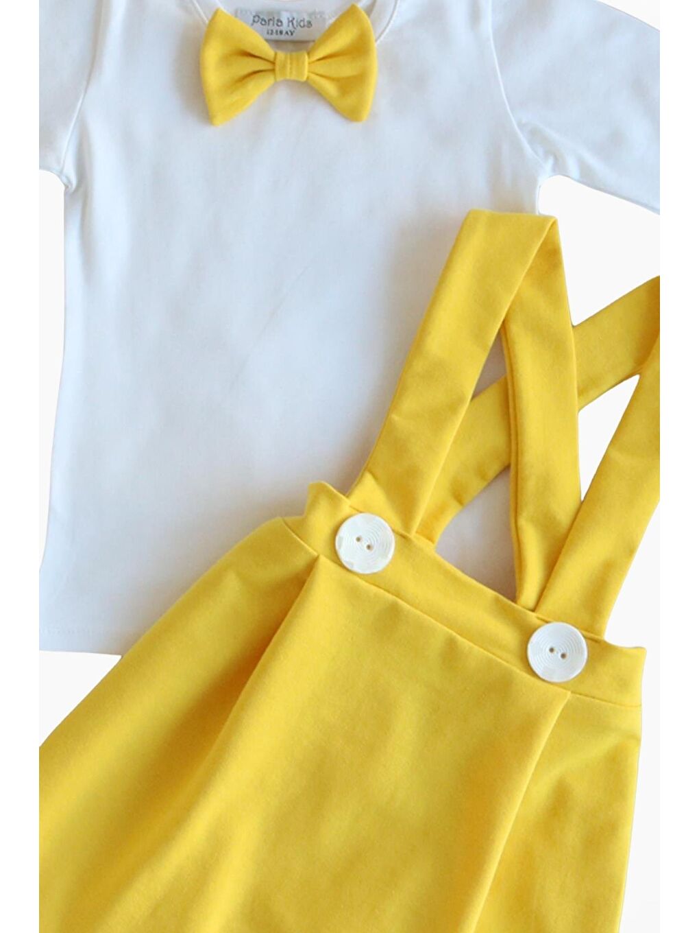 Erkek Çocuk / Bebek Uzun Kol Sarı Papyon Takım-5