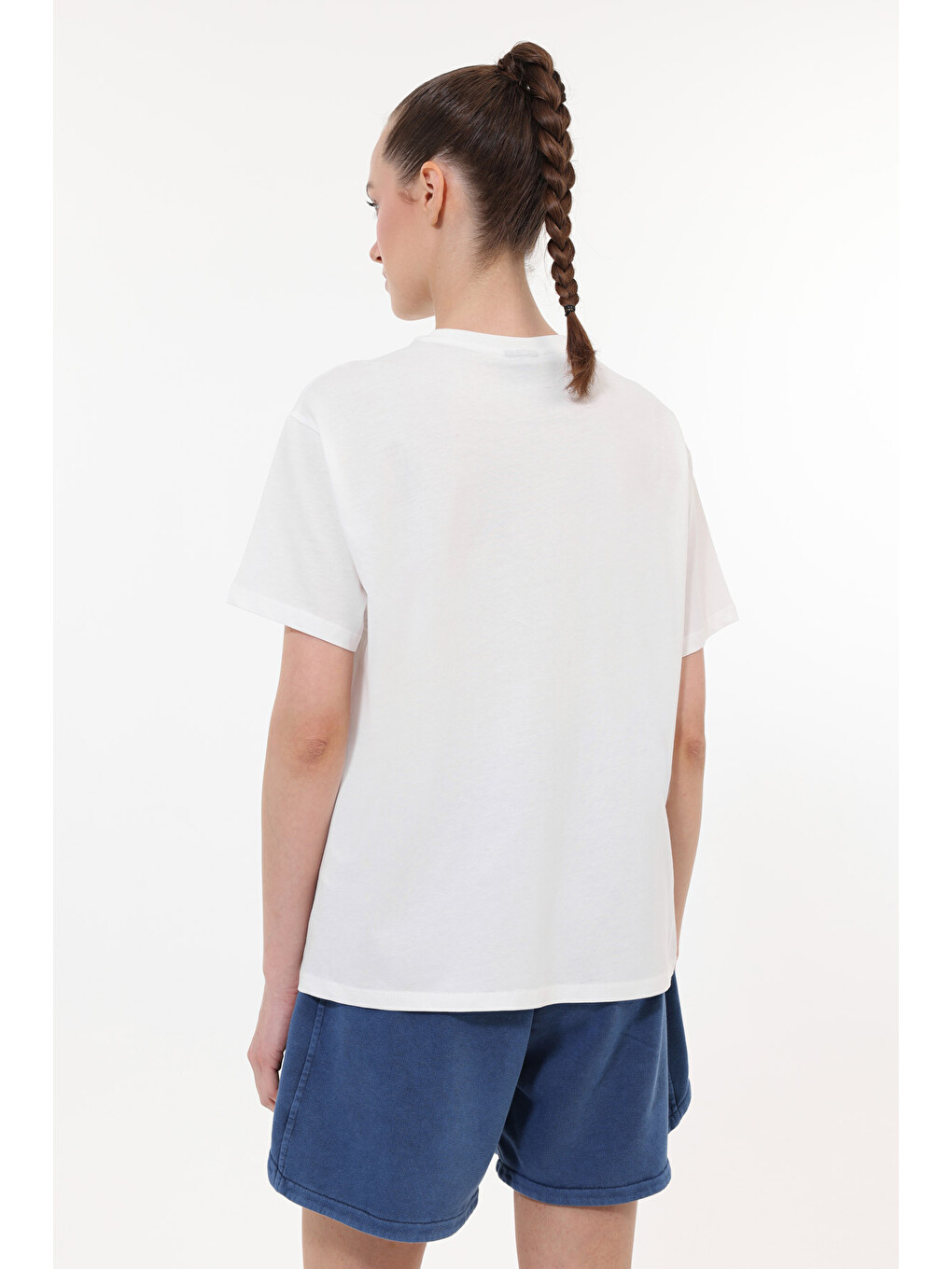 WB 11NERA Beyaz Kadın Kısa Kol T-Shirt-1