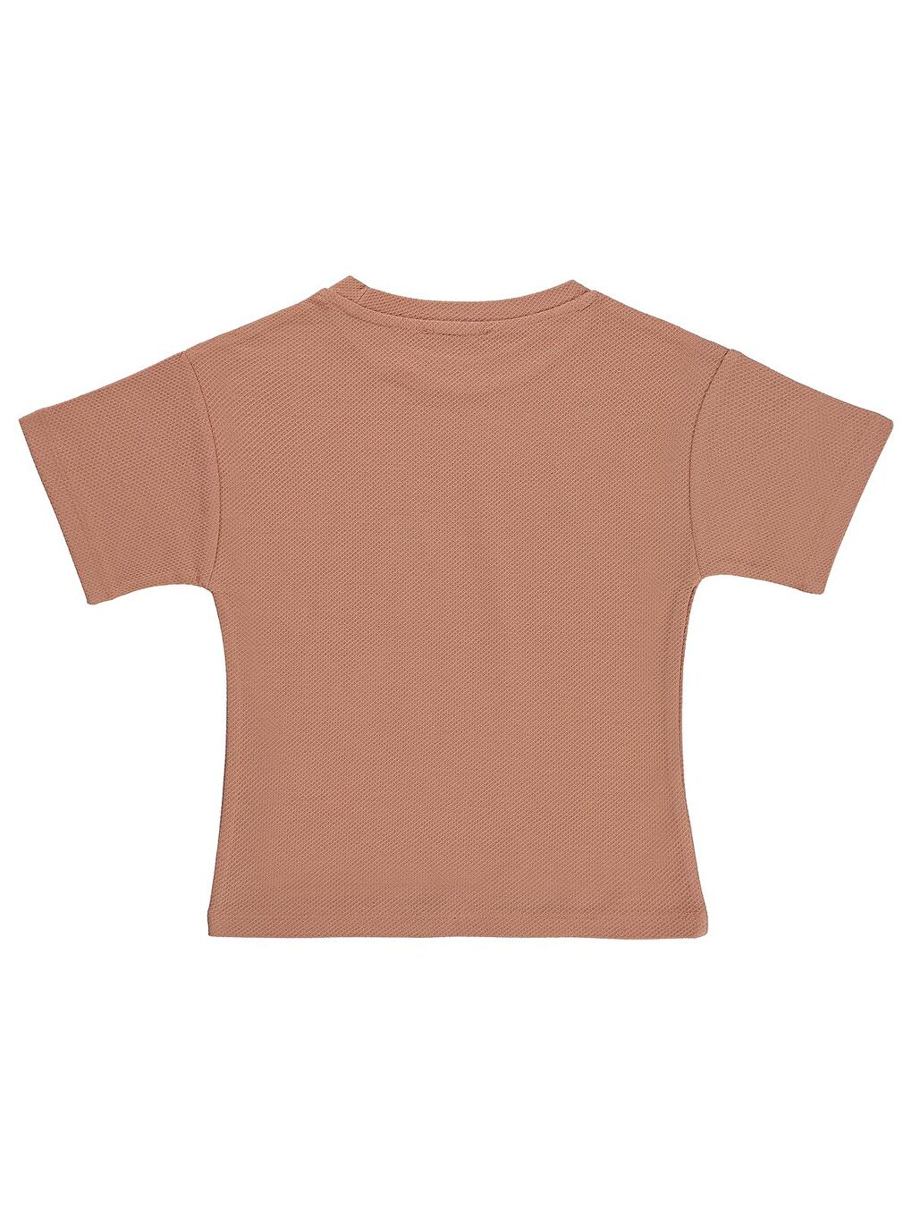 Pembe Boys Basic Petek 2-5 Yaş Tişört - Pudra-1