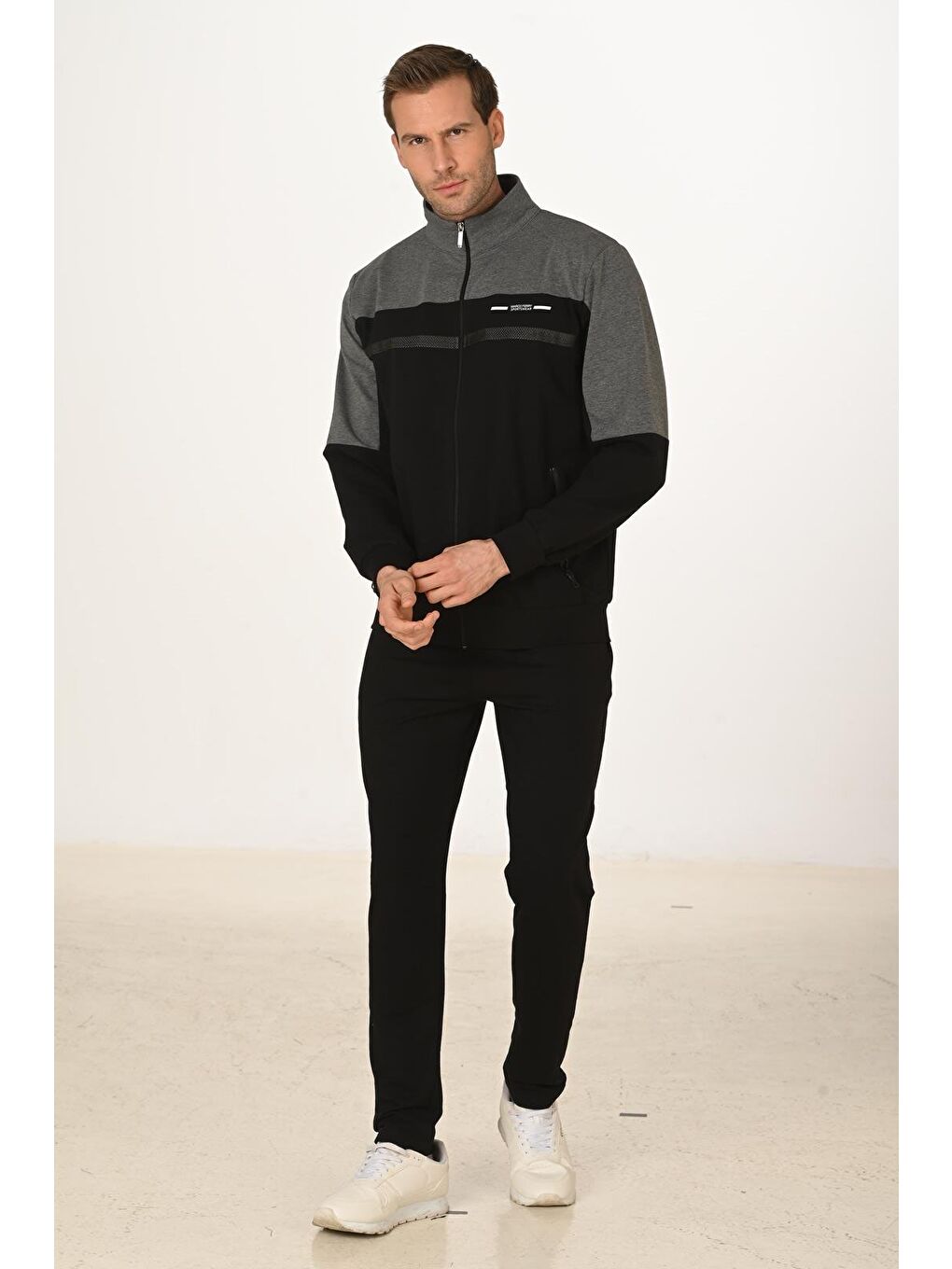 Siyah Pamuklu Erkek Eşofman Takımı 5279