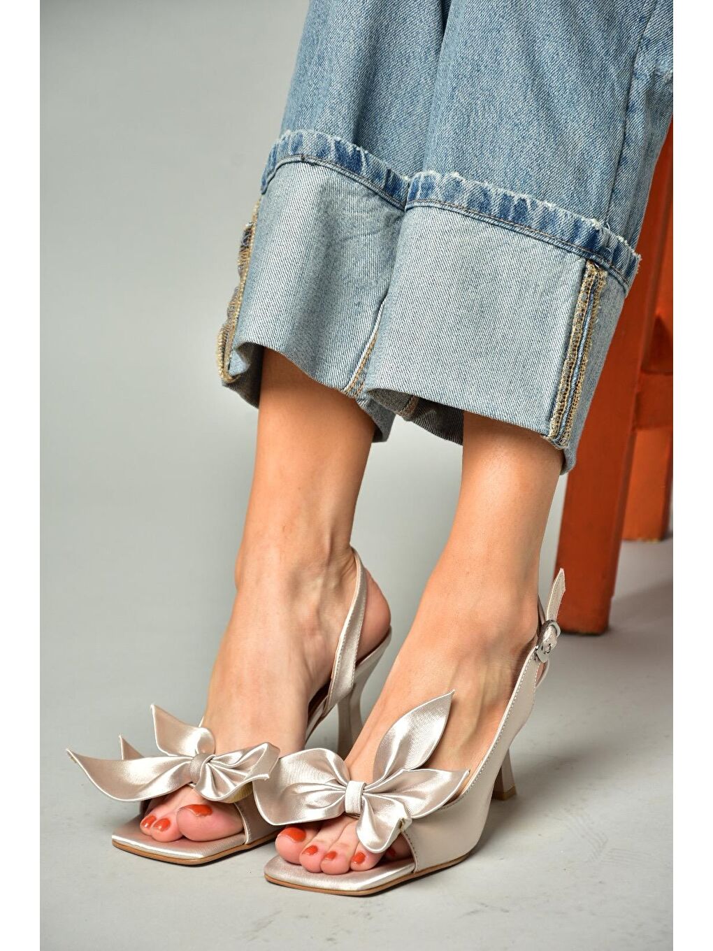 Bej K7493849 Ten Kadın Topuklu Ayakkabı-3