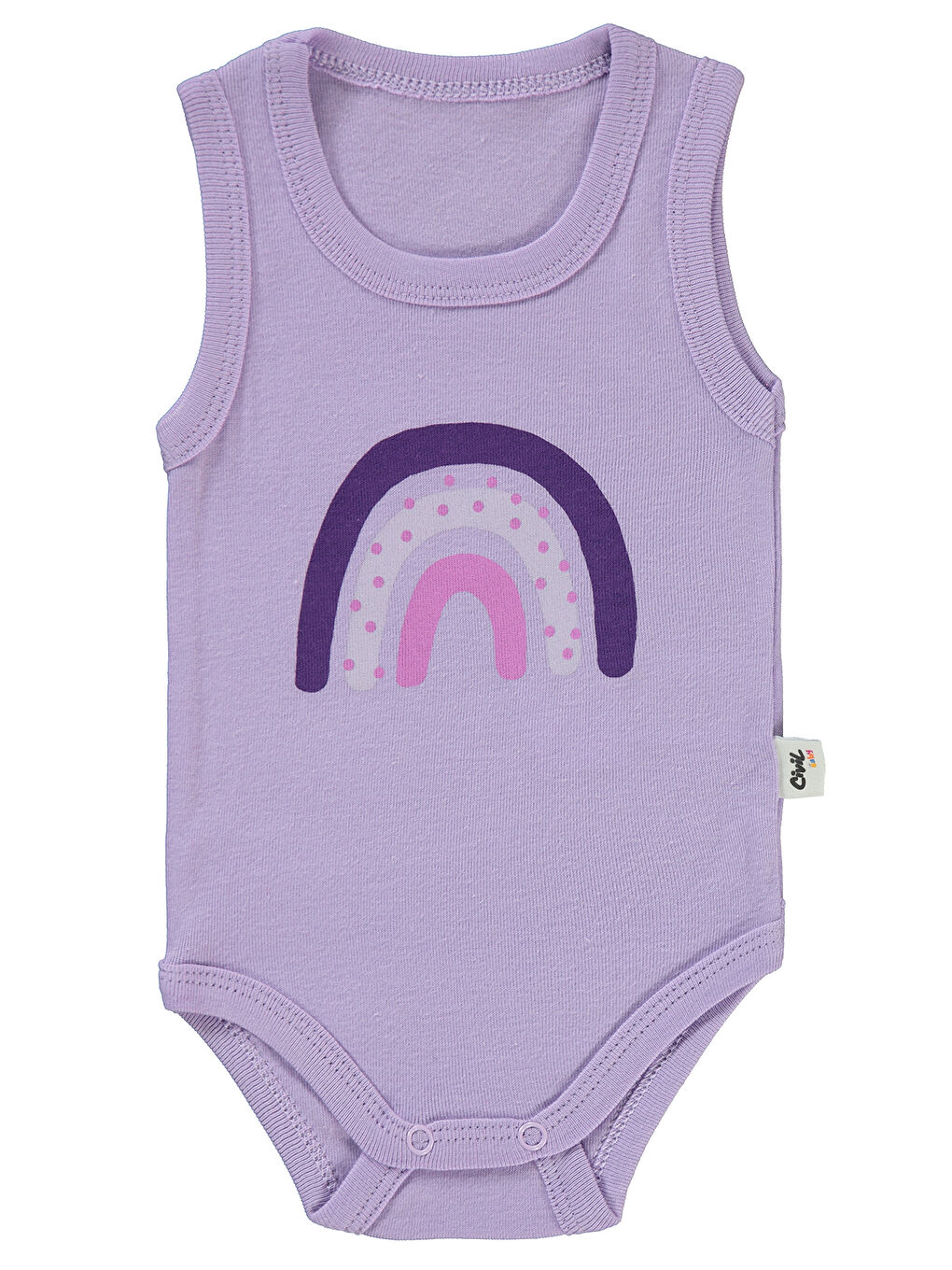 Civil Lila Baby Kız Bebek Çıtçıtlı Badi 1-36 Ay Lila