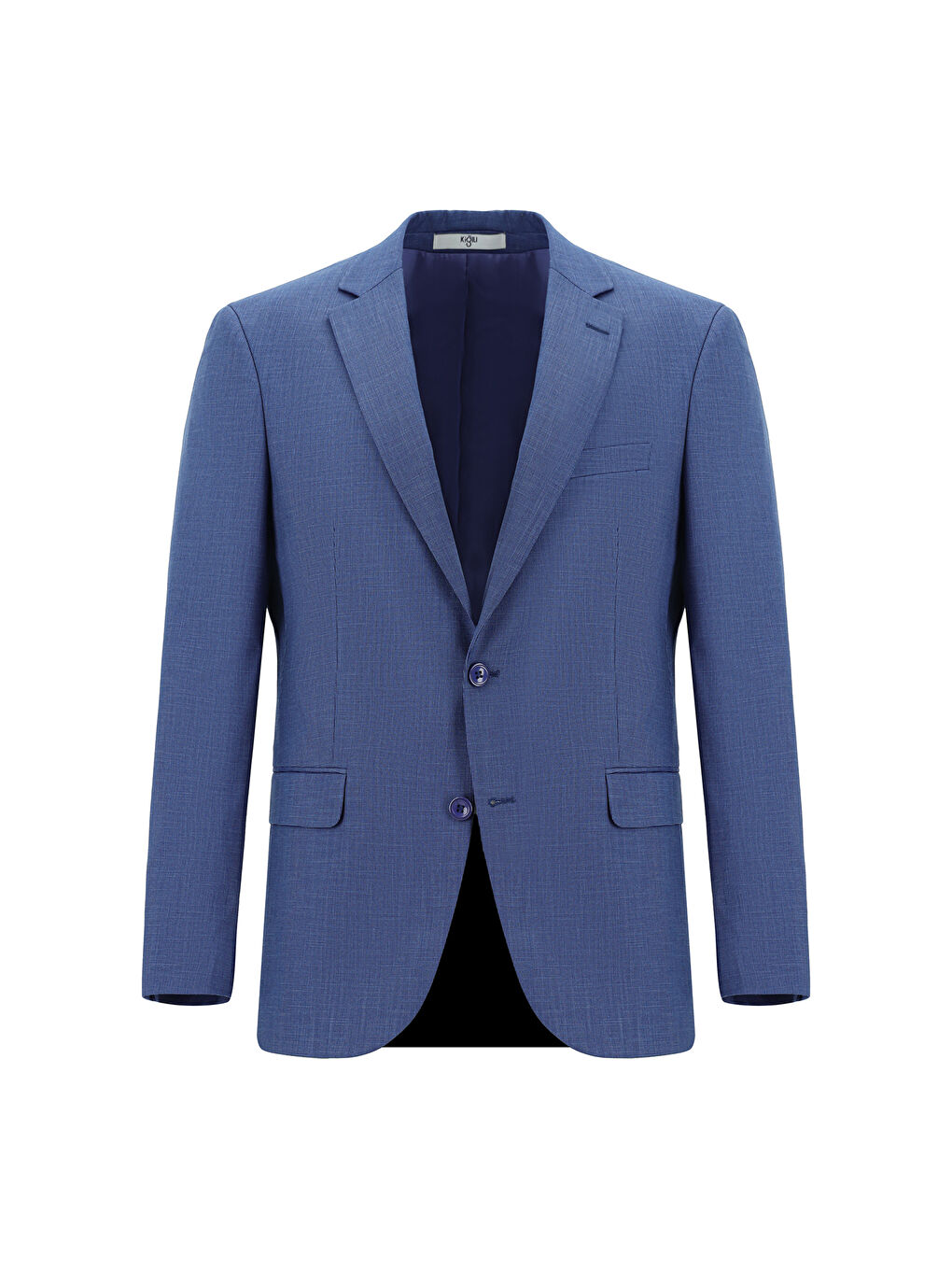 Lacivert Slim Fit Dar Kesim Klasik Desenli Takım Elbise-1