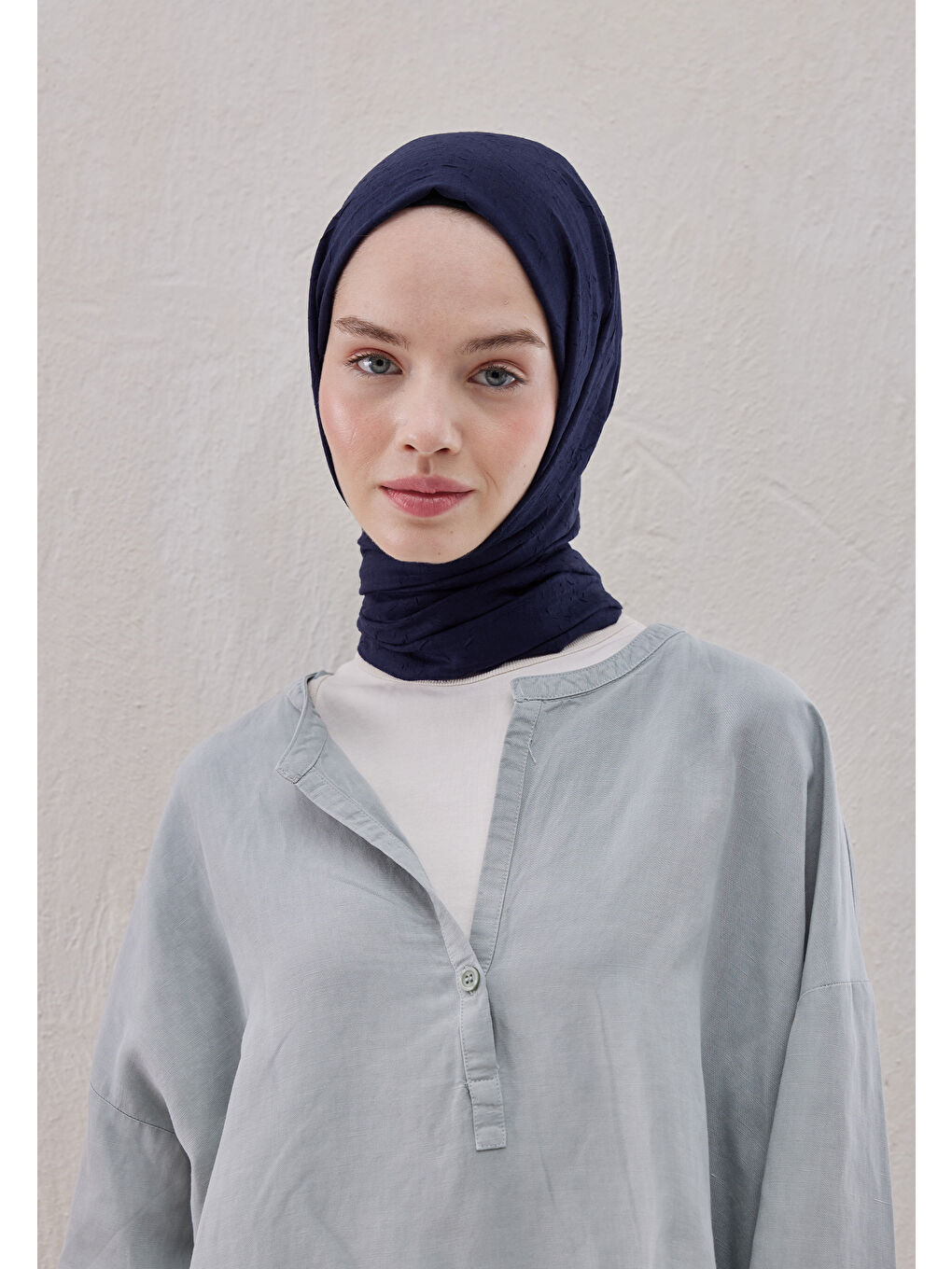 Bambu Şal Lacivert-2