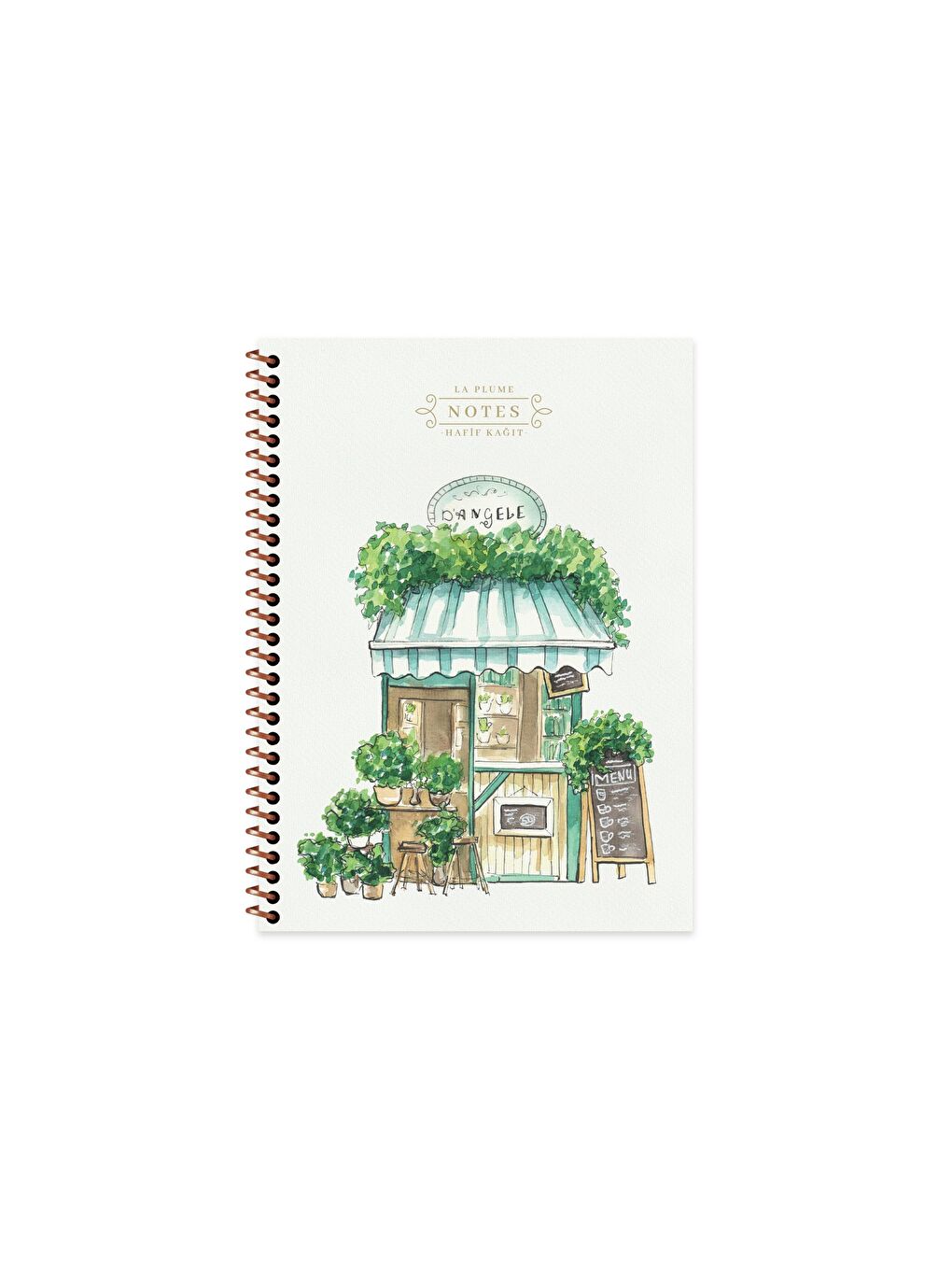 Keskin 16,5*22,5 Çizgili Karton Kapak La Plume Shop Defter - Yeşil