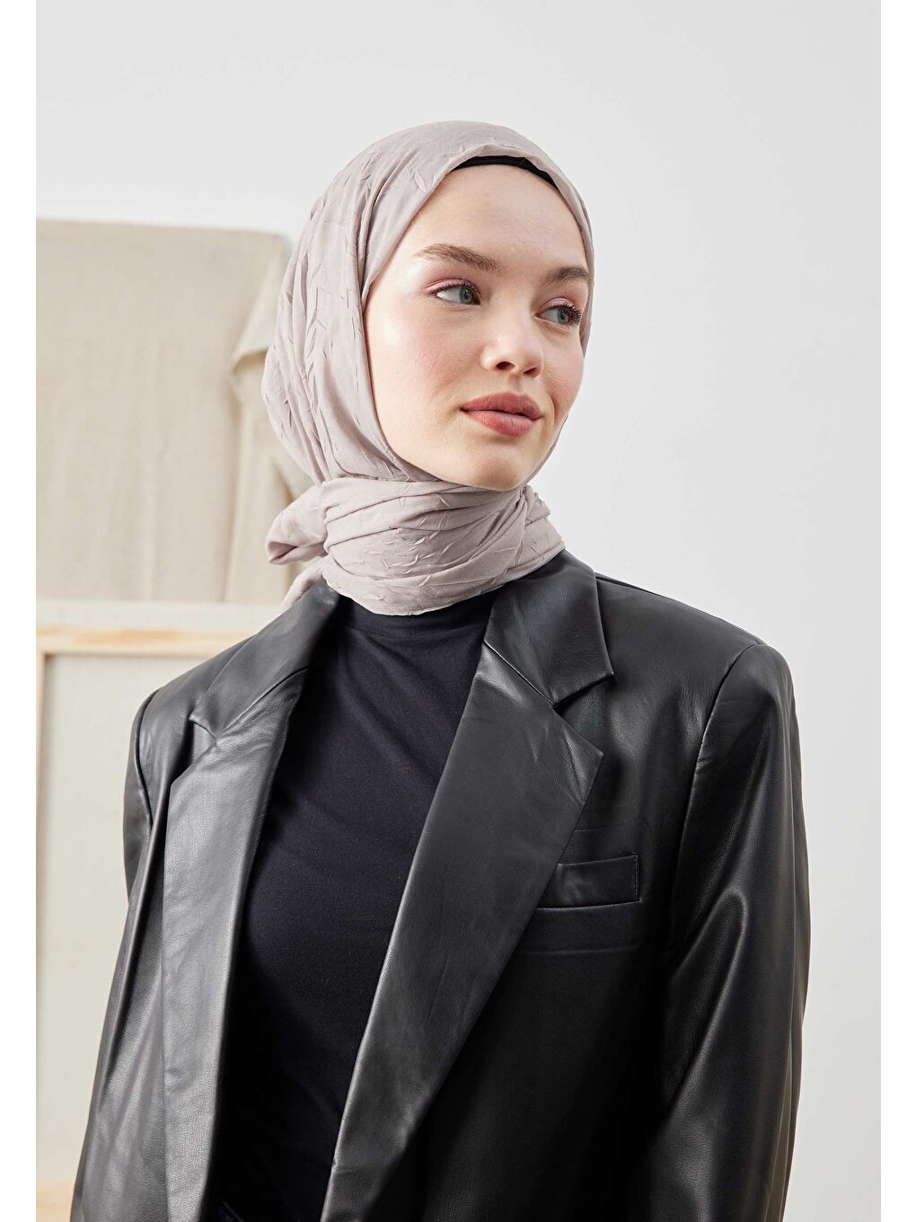 Bambu Şal Sıcak Gri-2